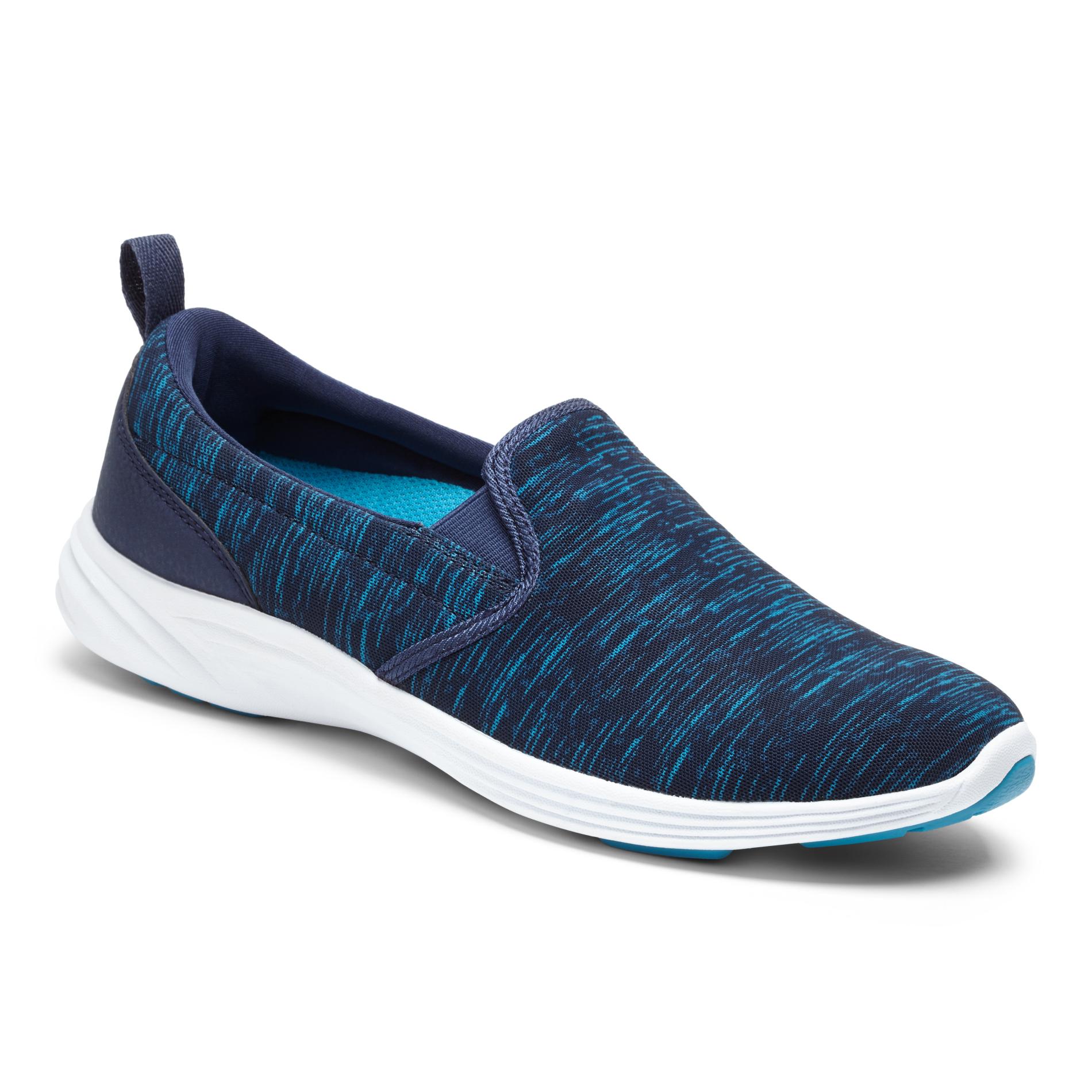 navy blue wide width womens shoes