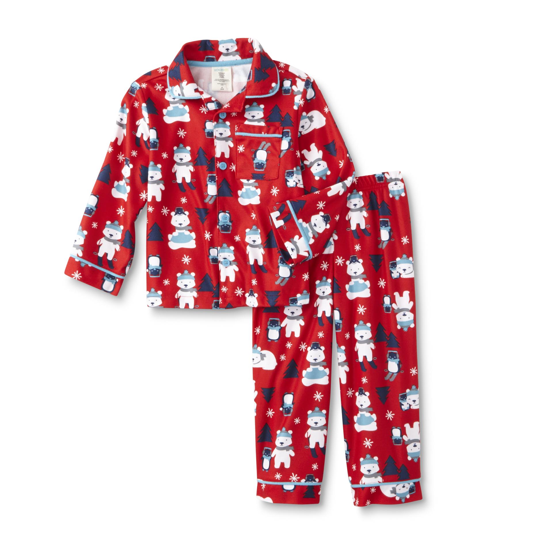 WonderKids Infant & Toddler Boys' Pajama Shirt & Pants Polar Bears
