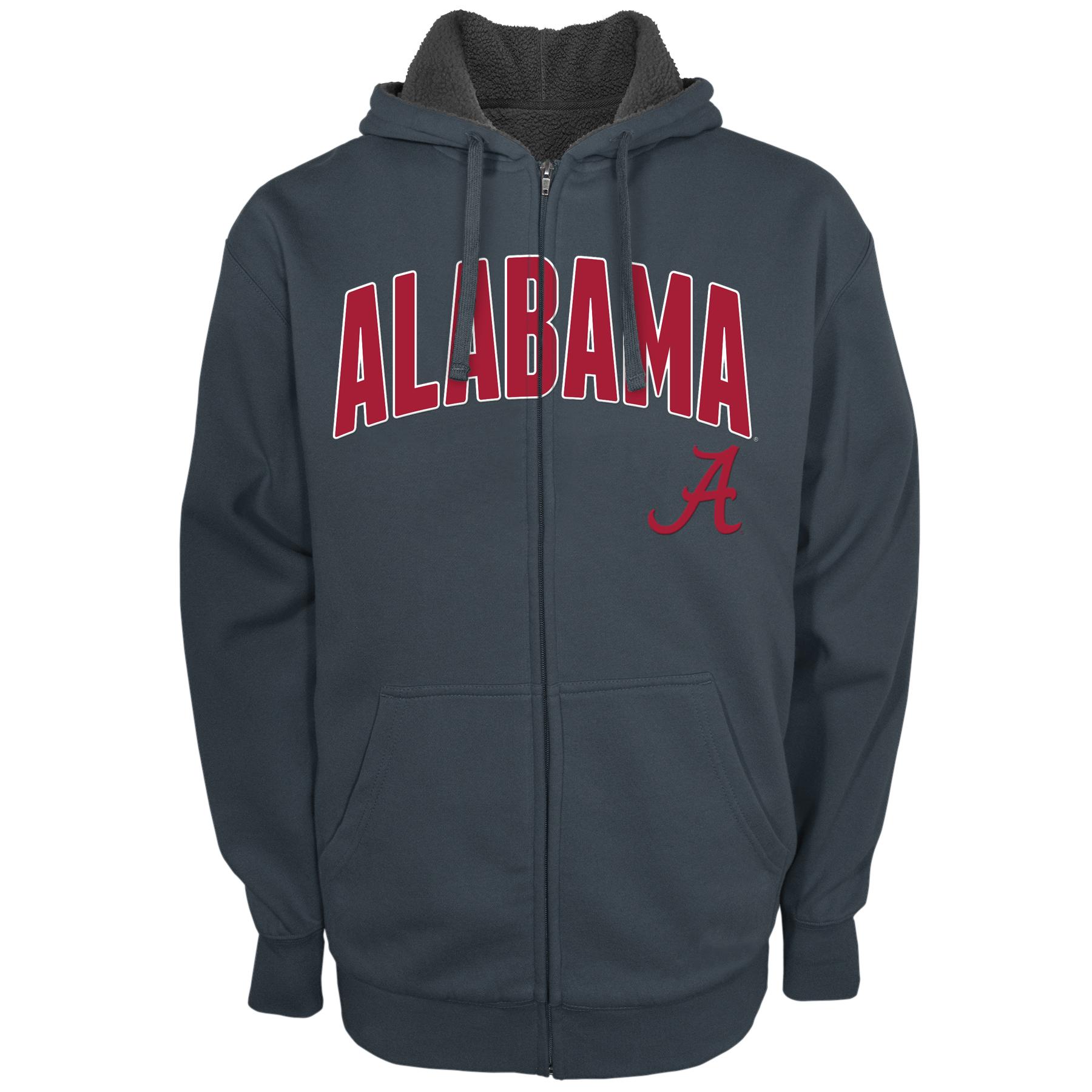 NCAA Men's Lined Hoodie Jacket University of Alabama Crimson Tide