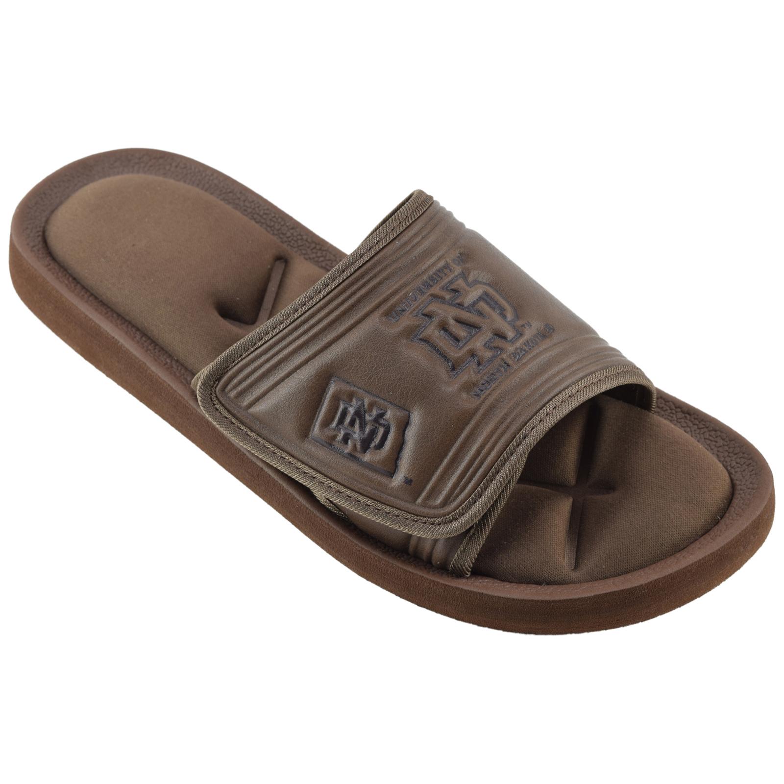 Ncaa Men's University of North Dakota Brown/Black Slide Sandal, XL Ncaa Men's University of North Dakota Brown/Black Slide Sandal, XL