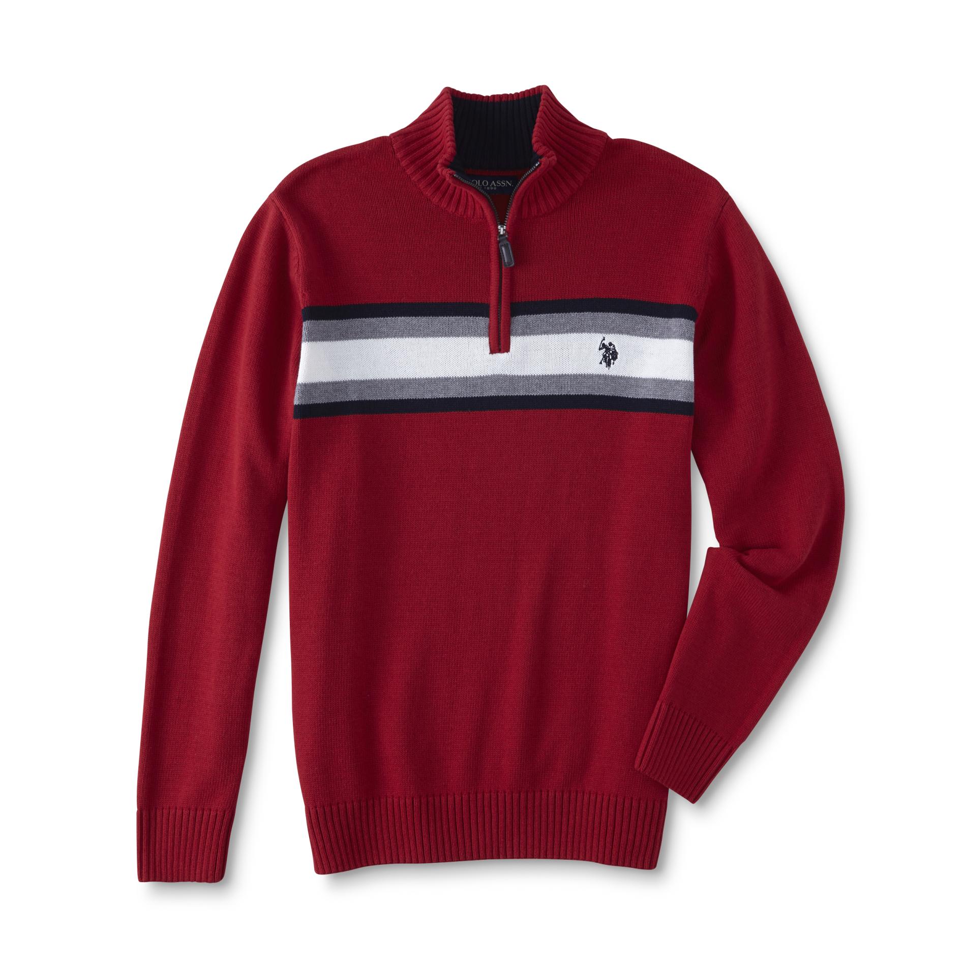 U.S. Polo Assn. Men's QuarterZip Sweater Striped Shop Your Way