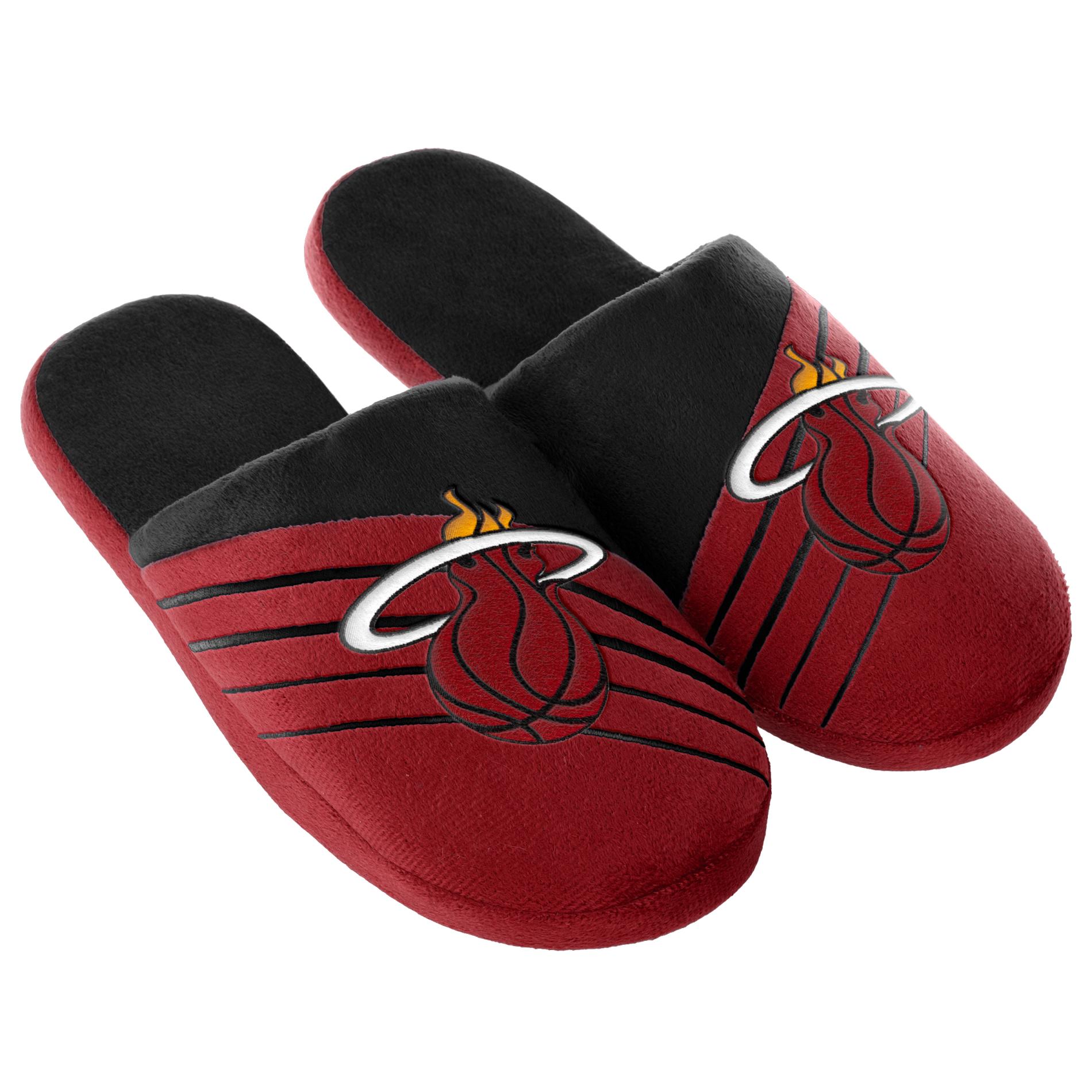 Men's Miami Heat Red/Black Slippers