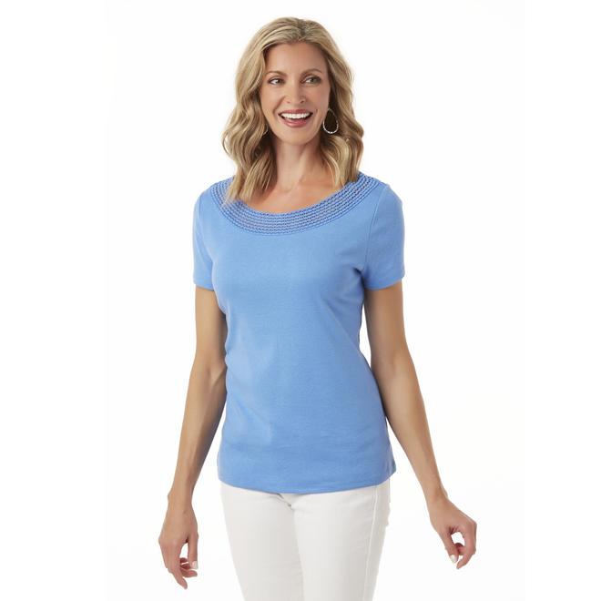 Basic Editions Women's Boat Neck TShirt
