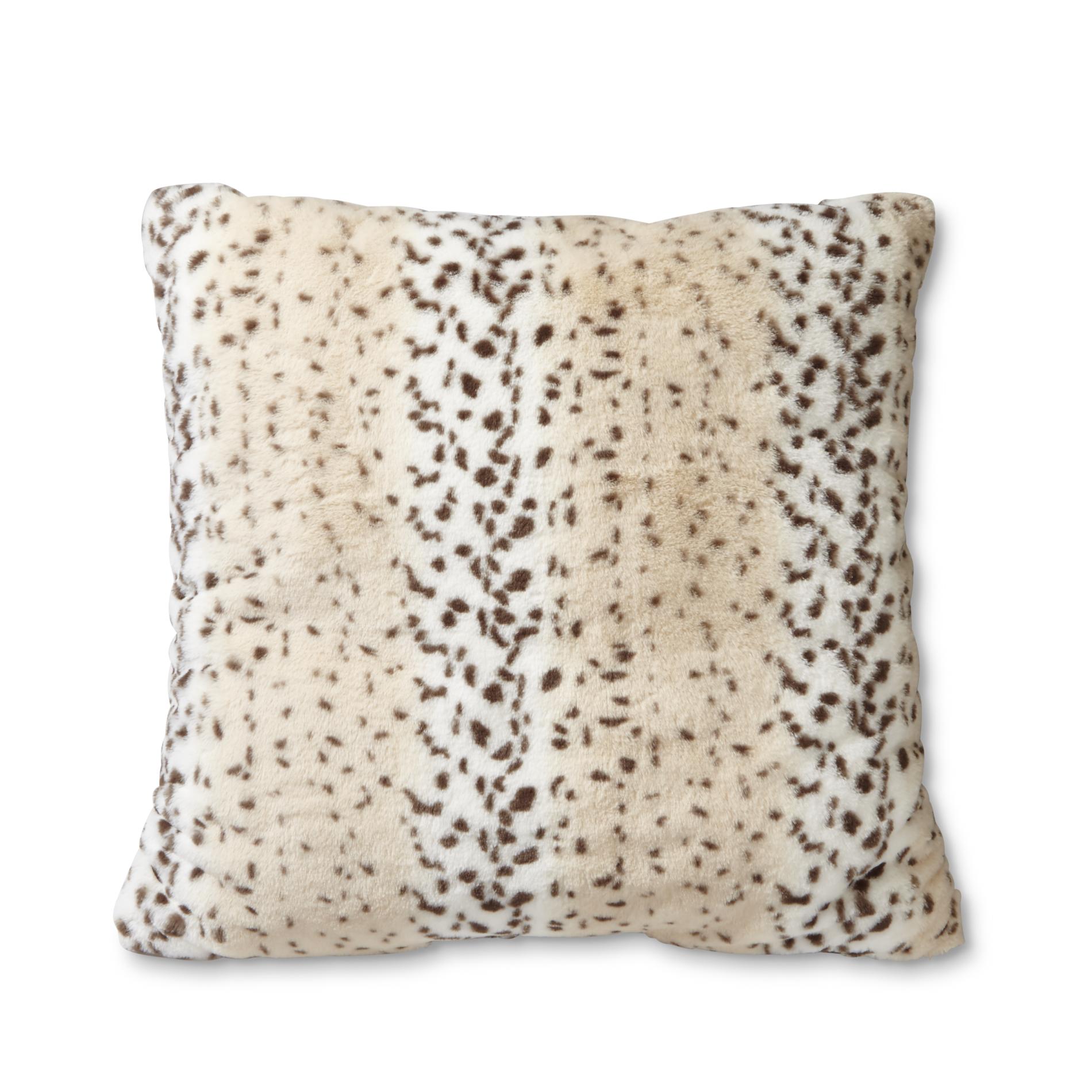 Cannon Faux Fur Throw Pillow - Animal Pattern - Home - Bed & Bath - Bedding - Decorative Pillows ...