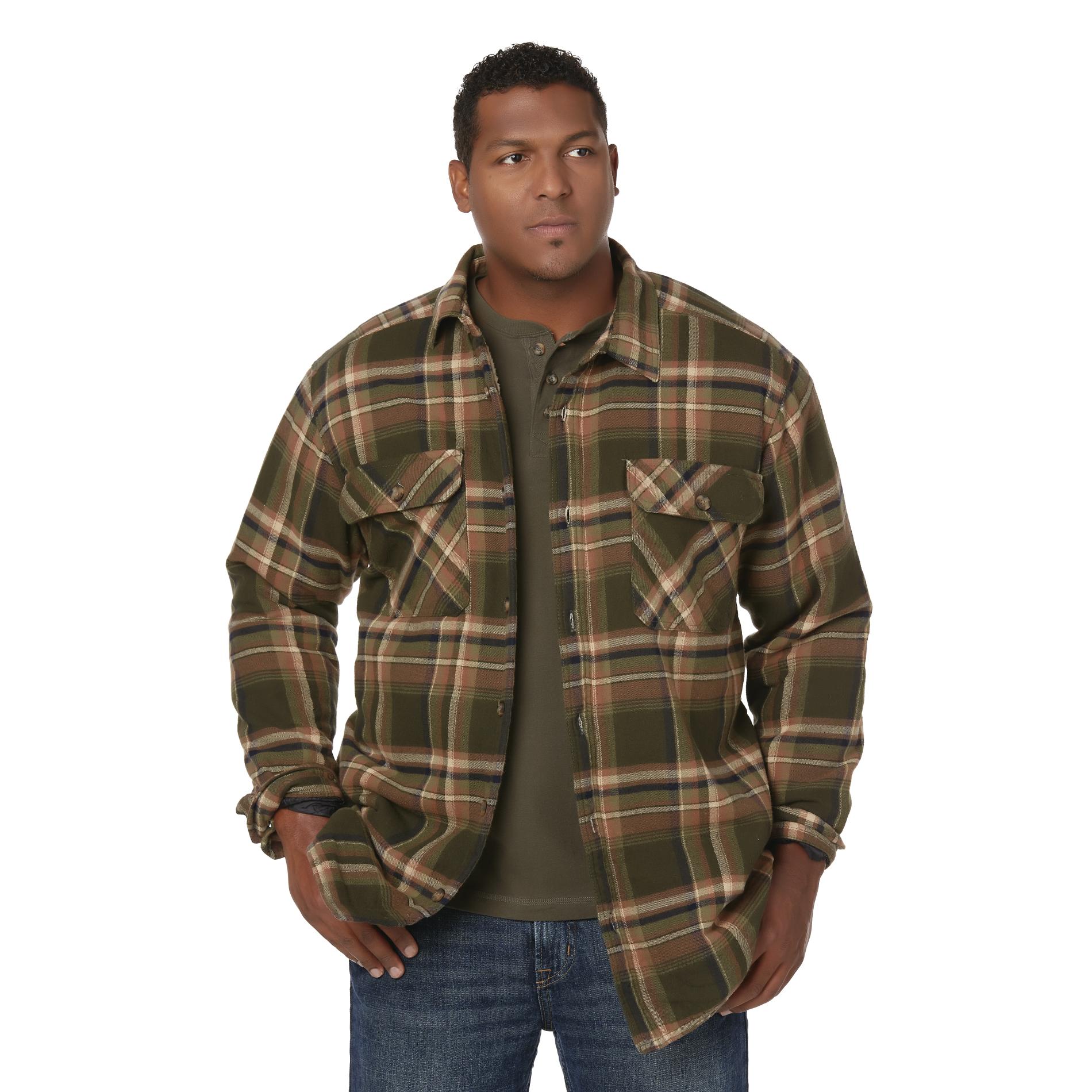 Outdoor Life Men's Big & Tall Flannel Shirt Jacket Plaid Shop Your