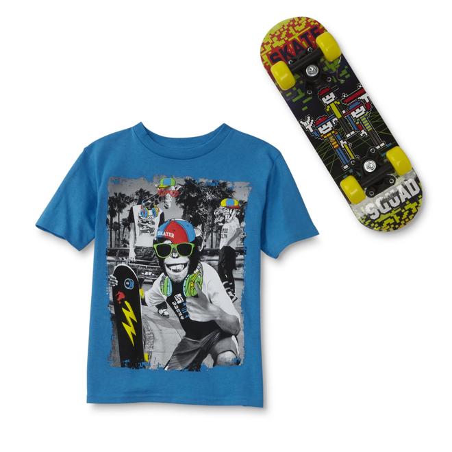 Boys' Graphic TShirt & Skateboard Monkey