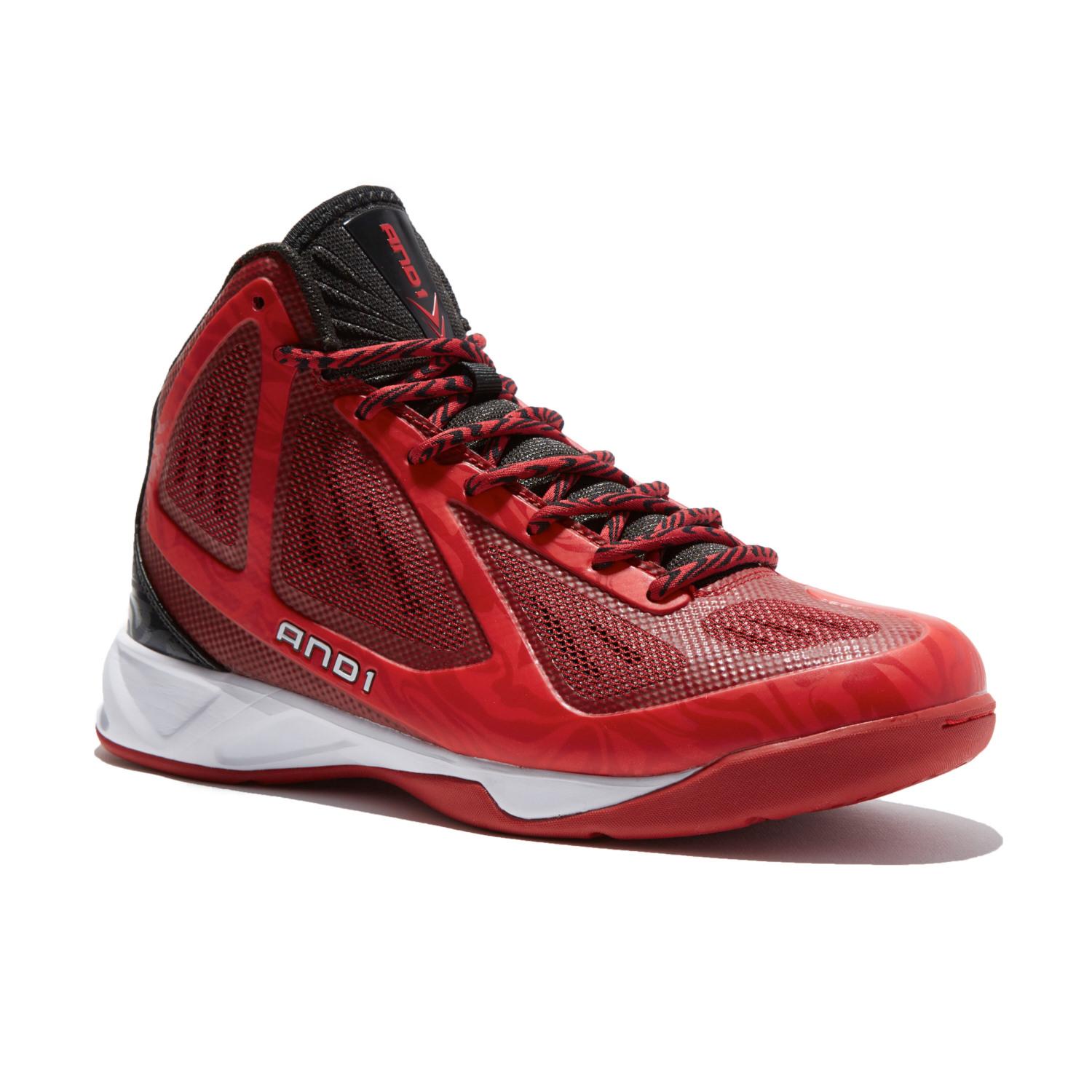 AND 1 Men's Xcelerate Red/Black/White Basketball Shoe