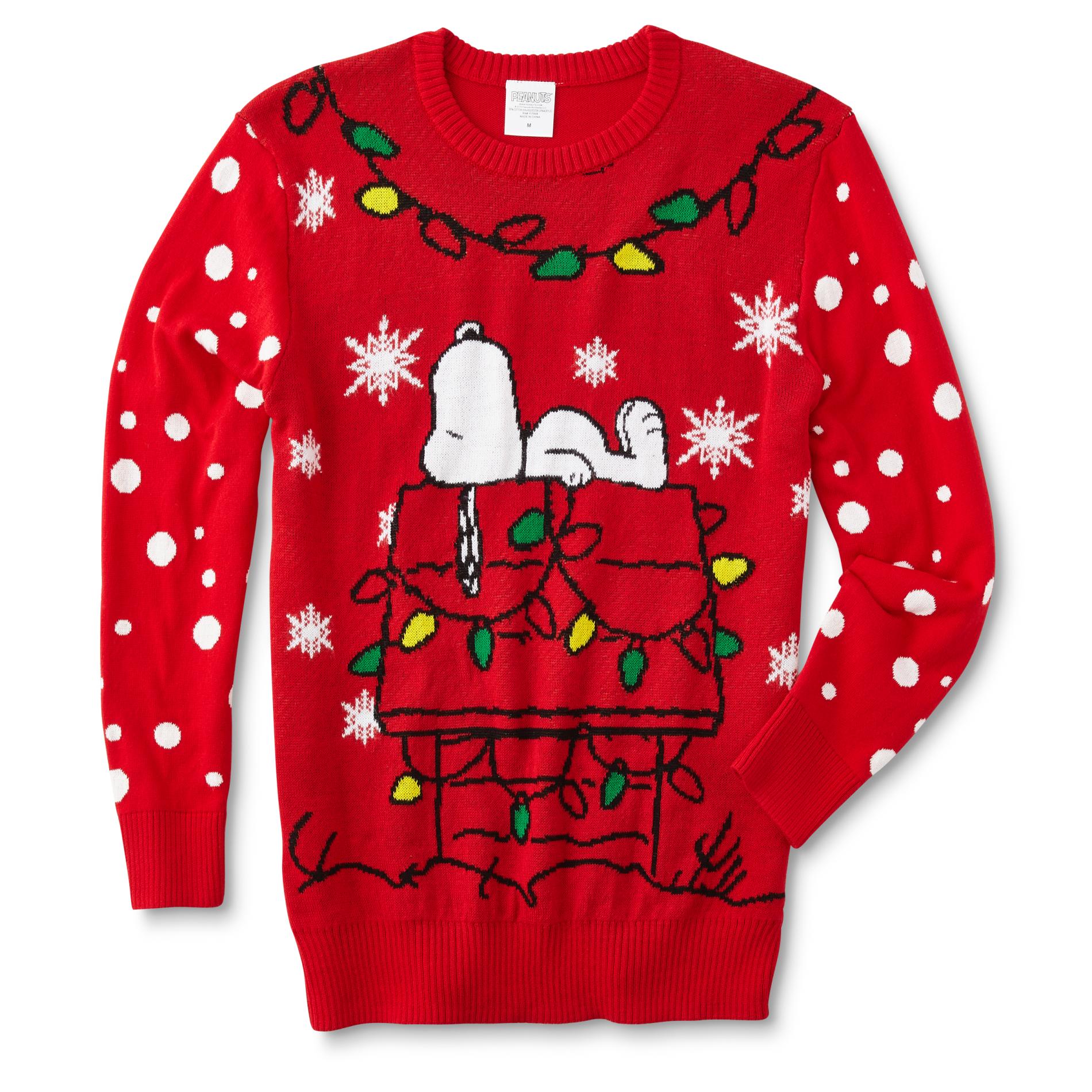 Peanuts By Schulz Snoopy Men's Christmas Sweater Shop Your Way