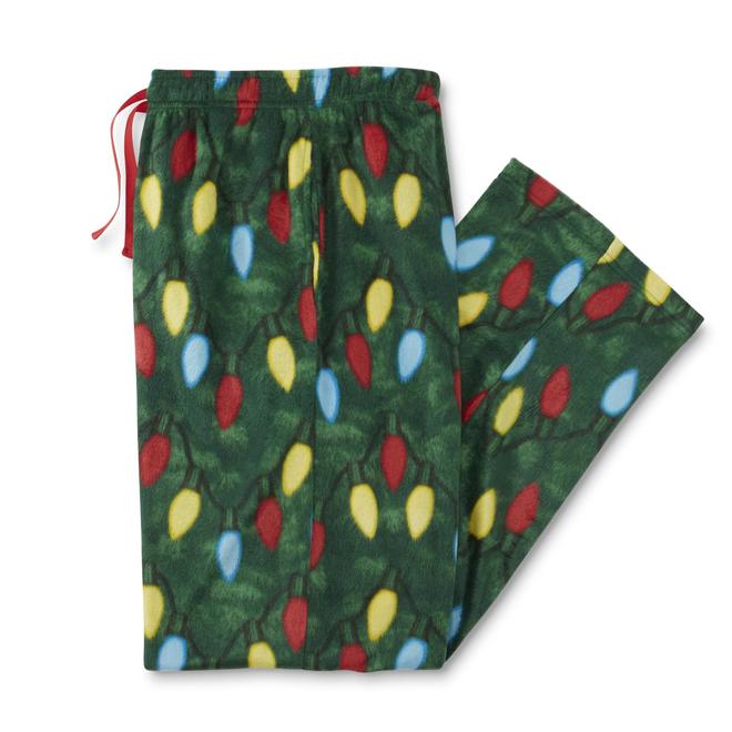Joe Boxer Men's Fleece Pajama Pants Christmas Lights