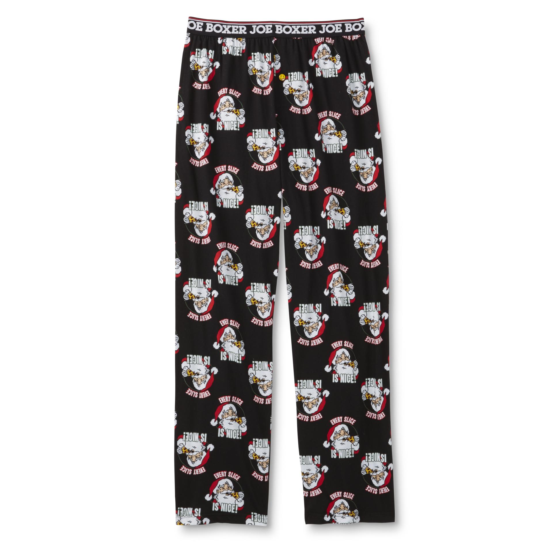 Joe Boxer Men's Knit Pajama Pants Pizza Santa Shop Your Way Online