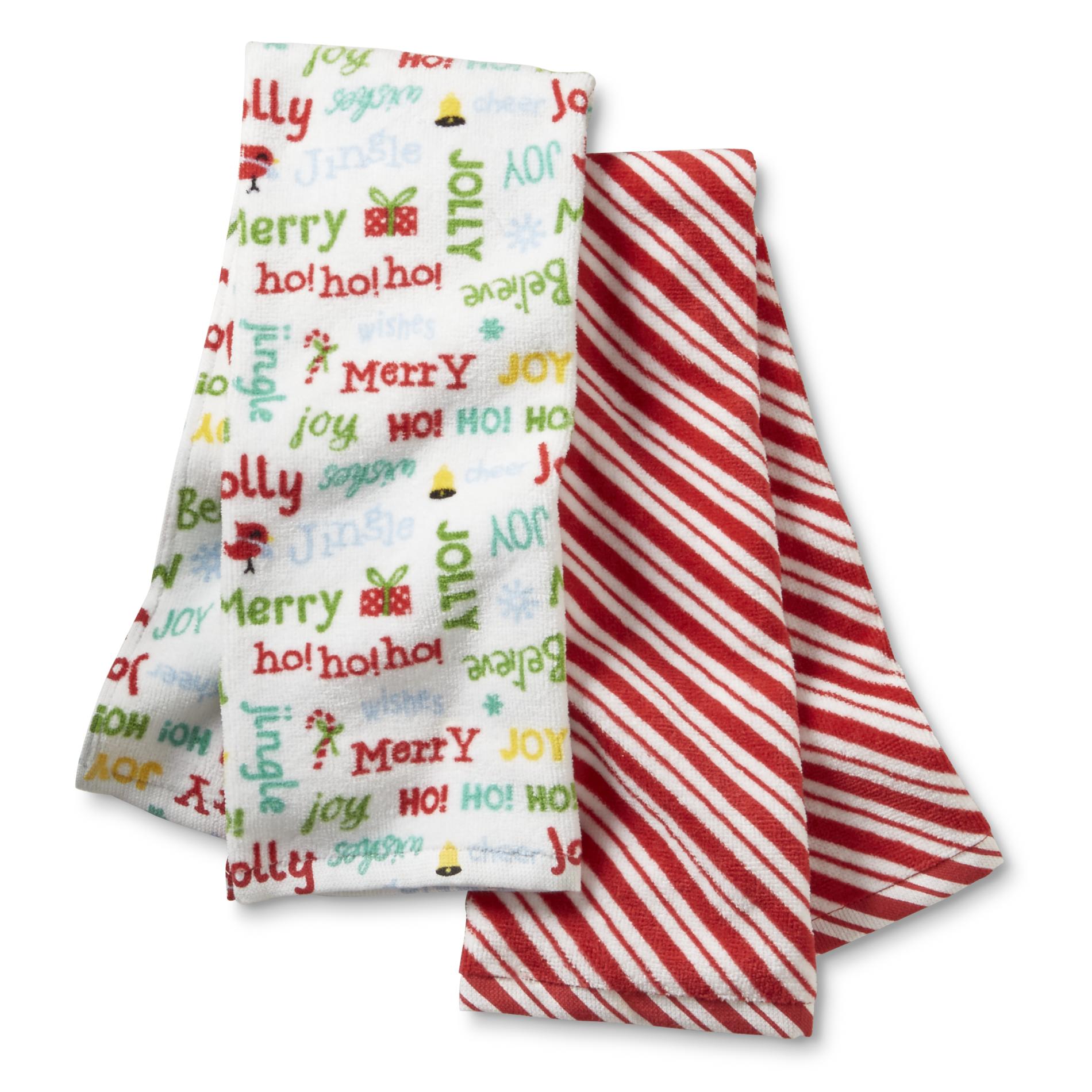Trim A Home® 2-Pack Christmas Kitchen Towels - Candy Cane | Shop Your
