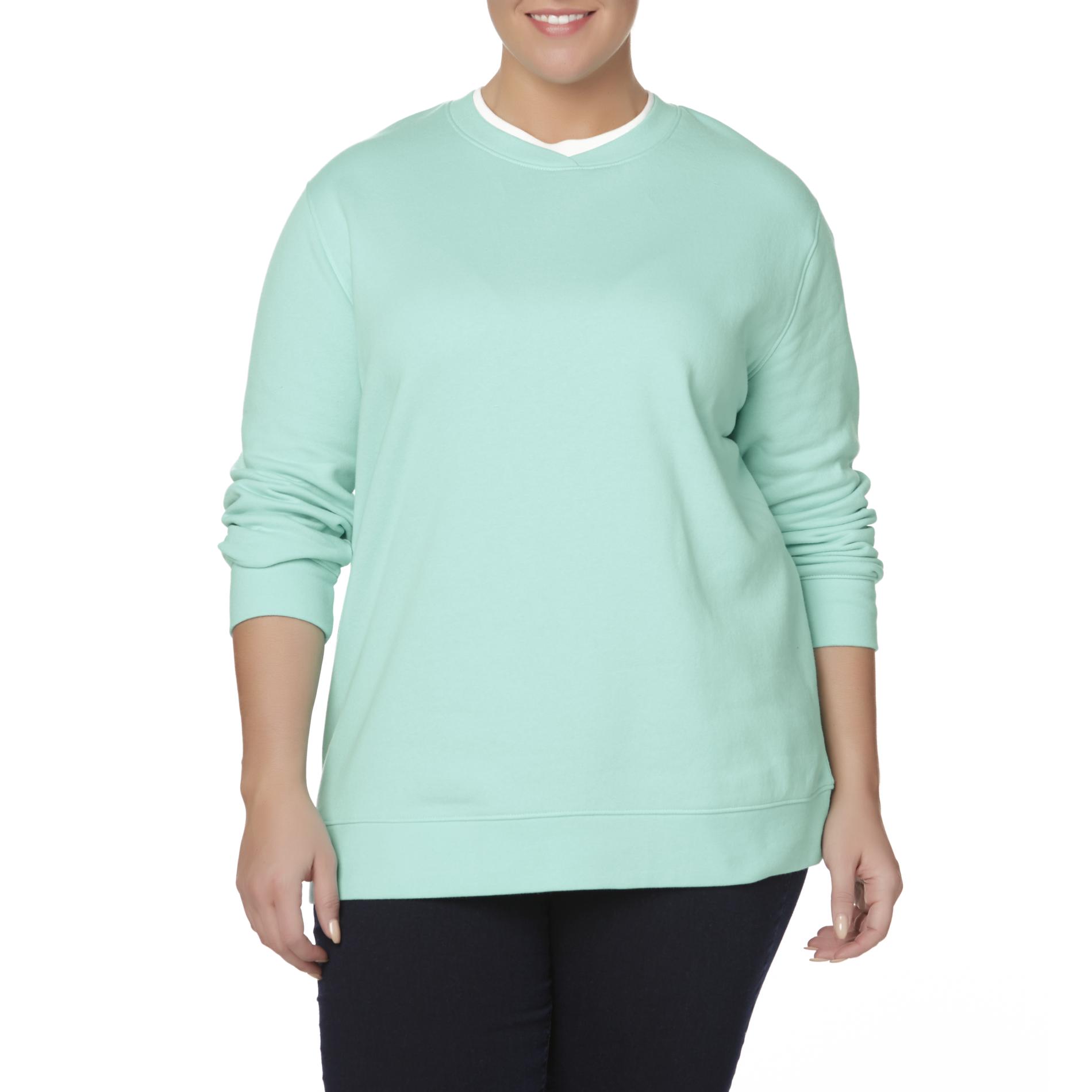 Laura Scott Women's Plus Layered-Look Sweatshirt
