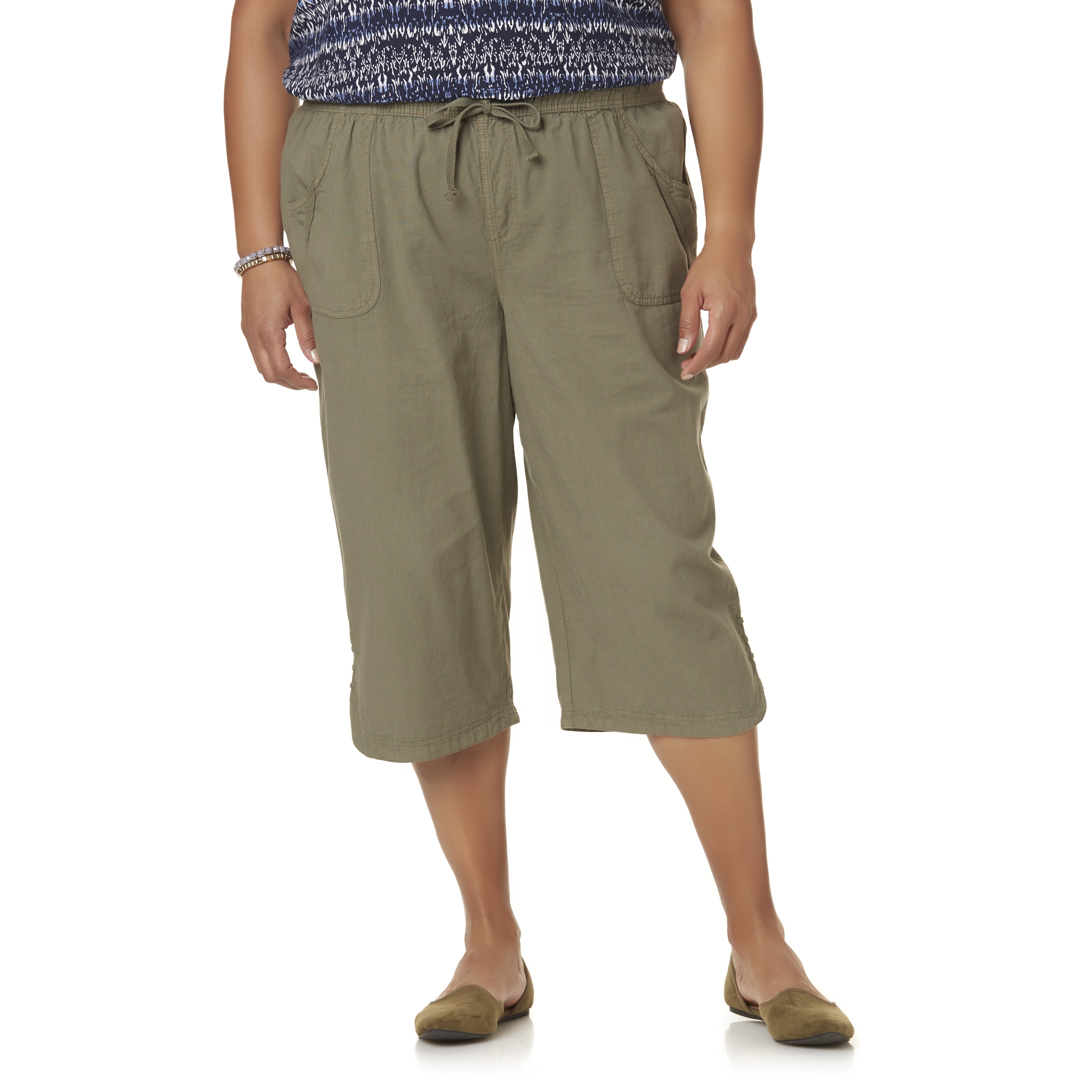 Erika Women's Plus Kiera Capri Pants Shop Your Way Online Shopping