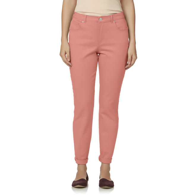 Basic Editions Women's Classic Fit Colored Jeans
