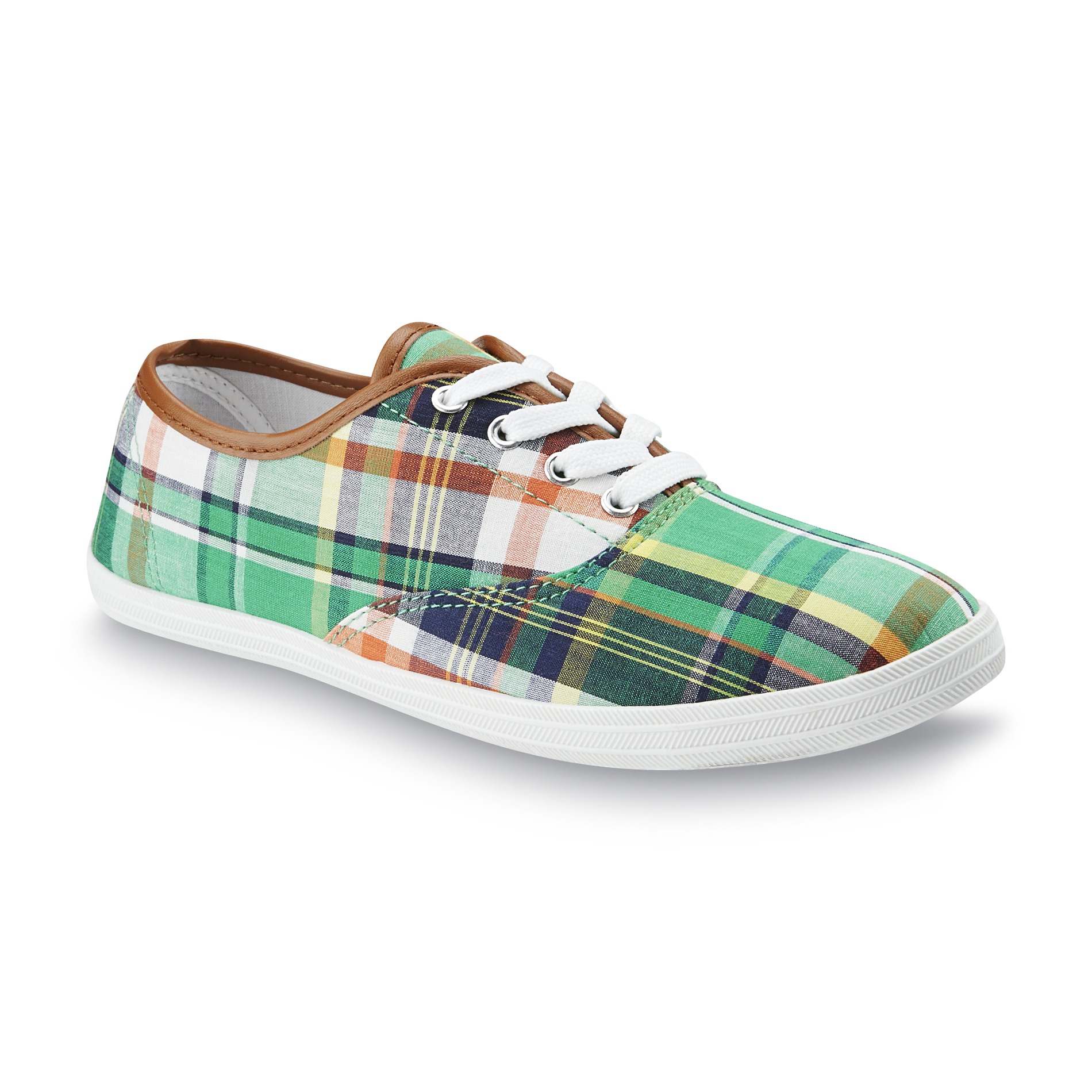 Twisted Women's Tennis Green/Plaid Casual Sneaker Shoes