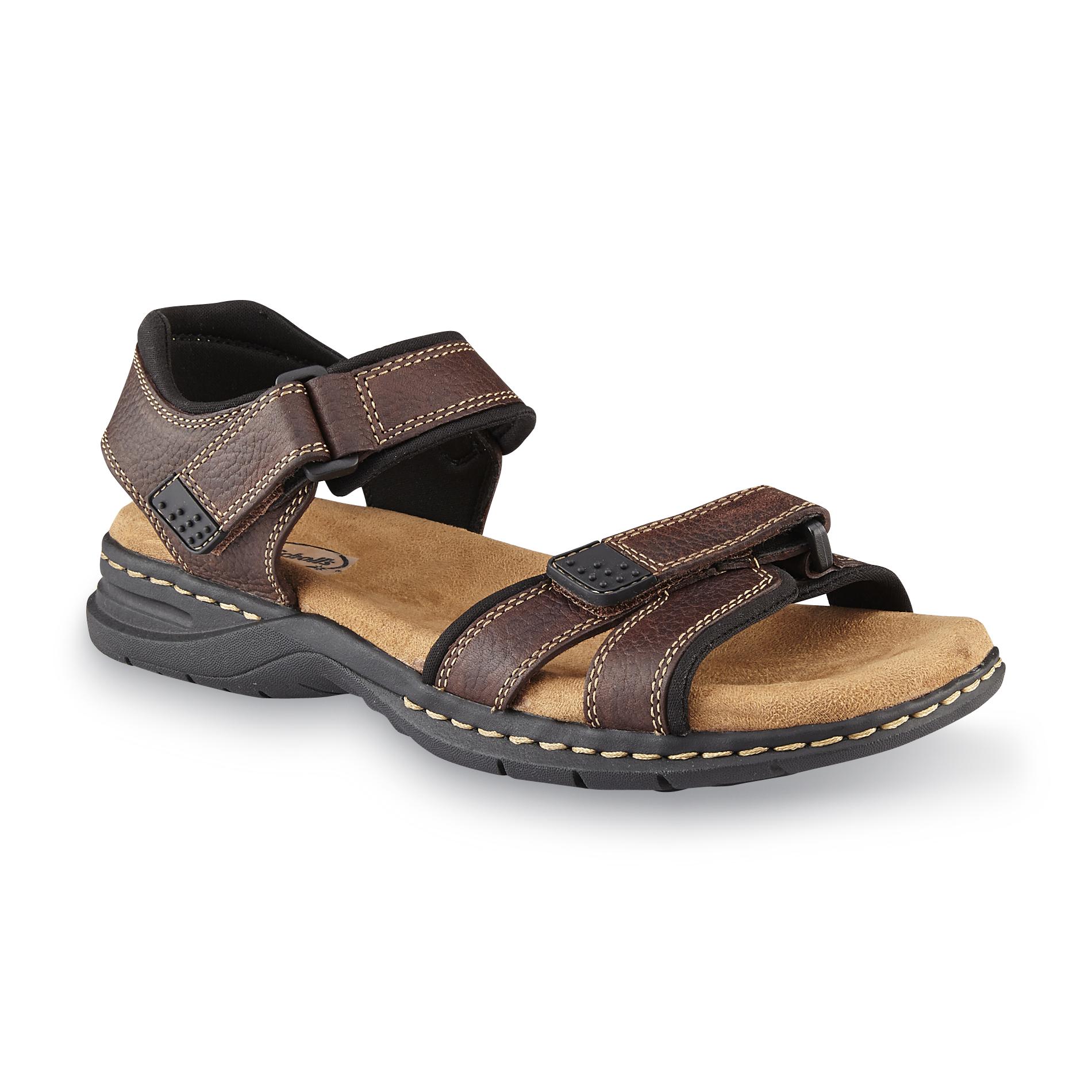 Dr. Scholl's Men's Zachary Leather Sport Sandal Brown Shop Your Way