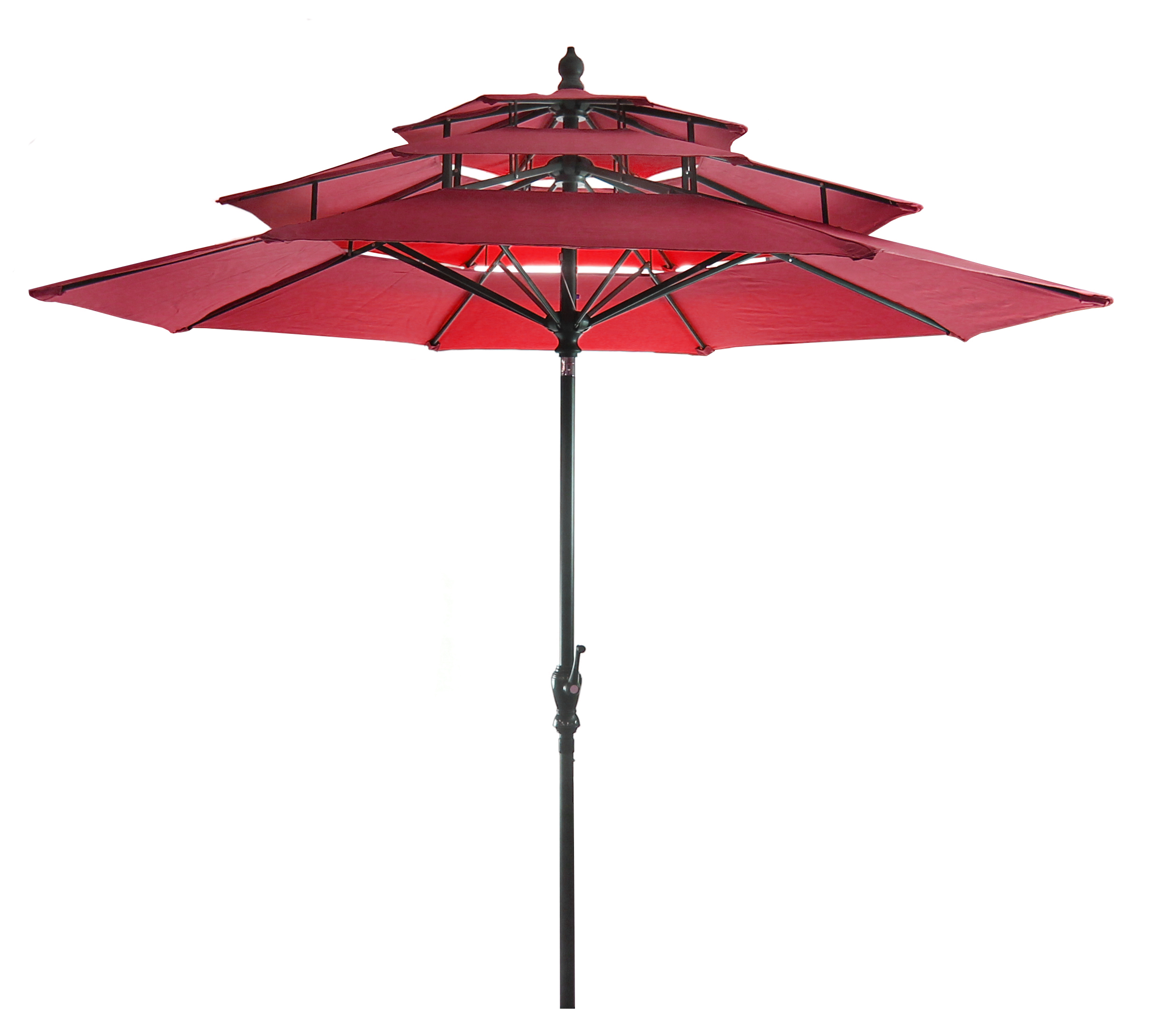 9' 3-Tier Patio Umbrella in Assorted Colors