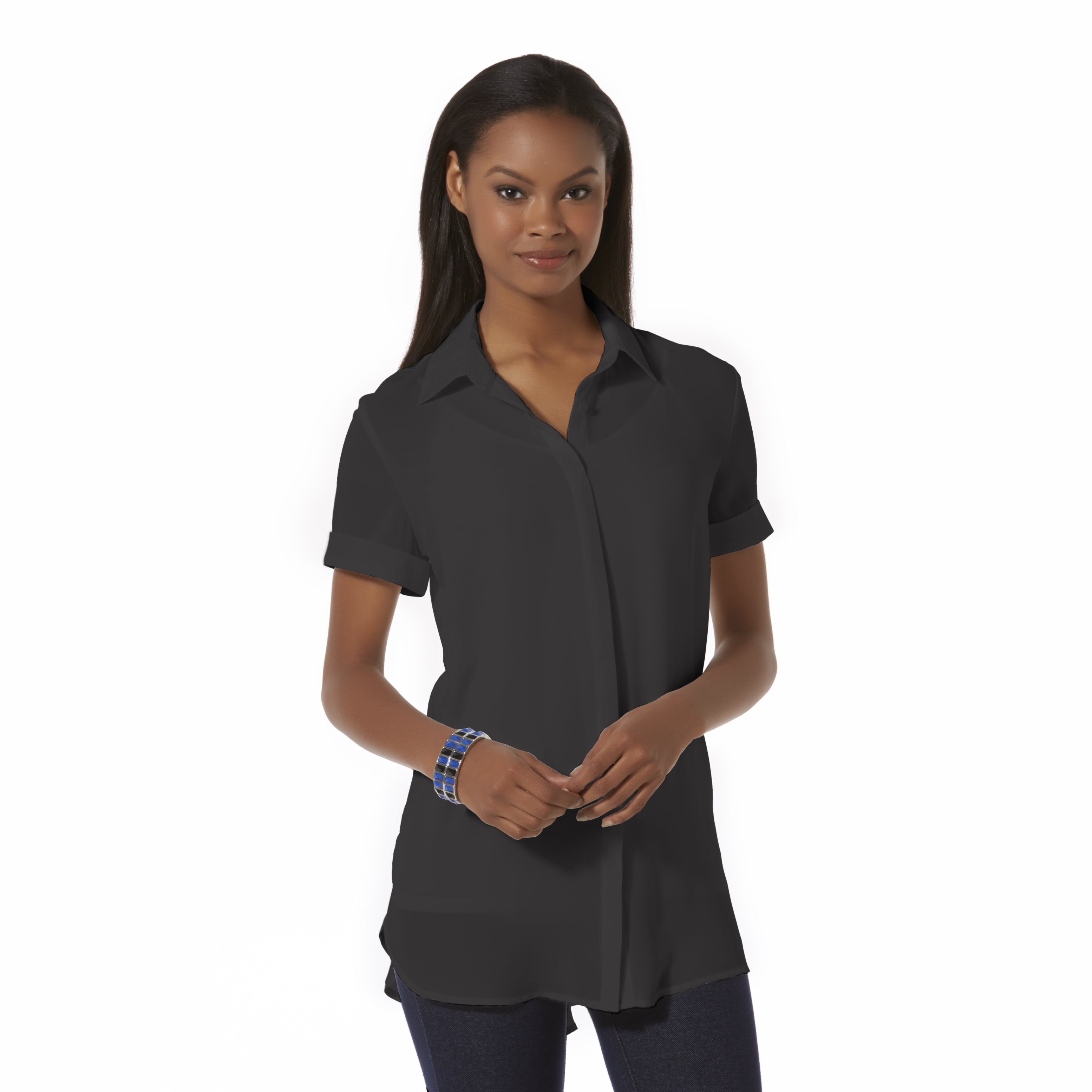 Covington Women's Chiffon ShortSleeve Blouse Shop Your Way Online