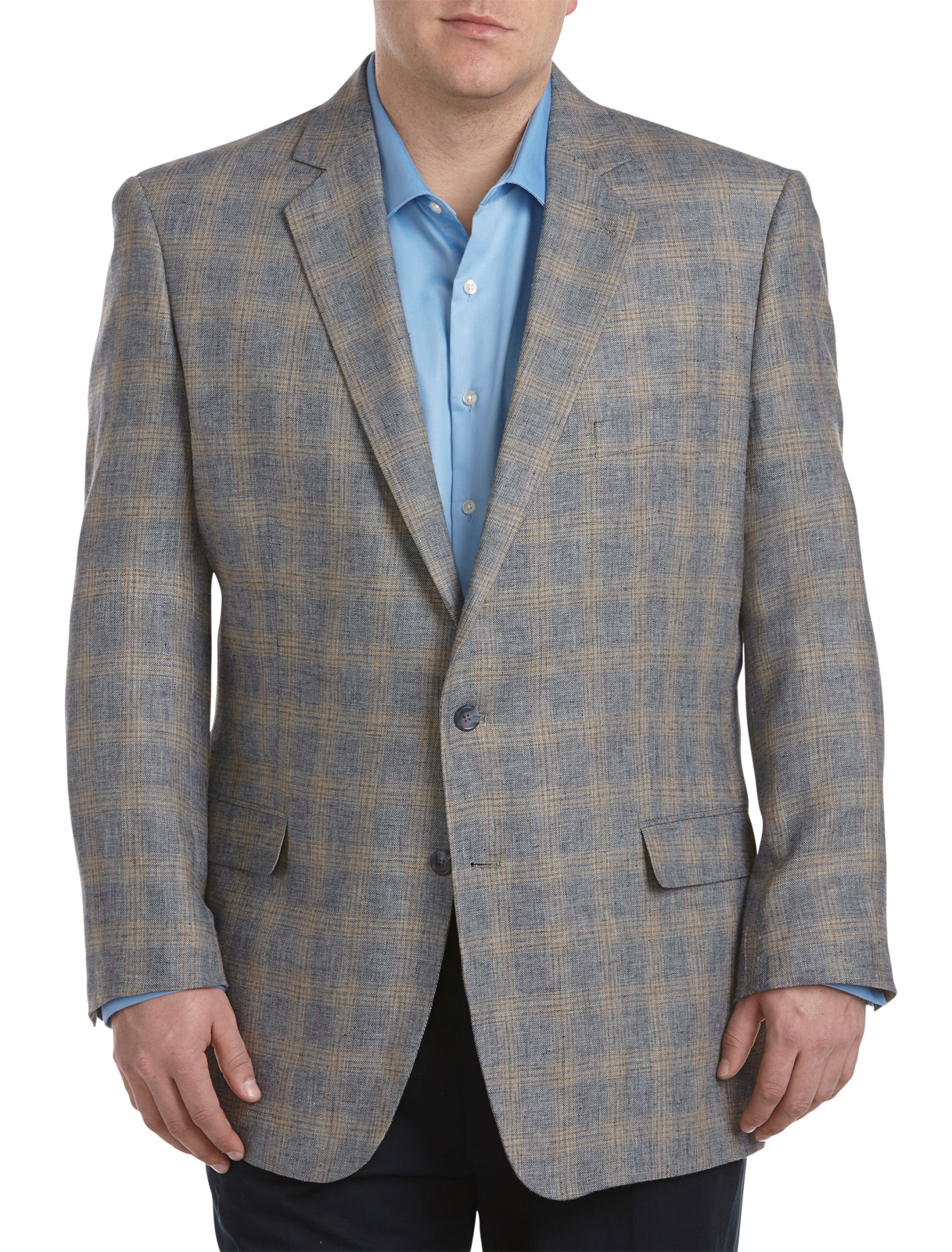 Oak Hill Men's Big and Tall Plaid Sport Coat