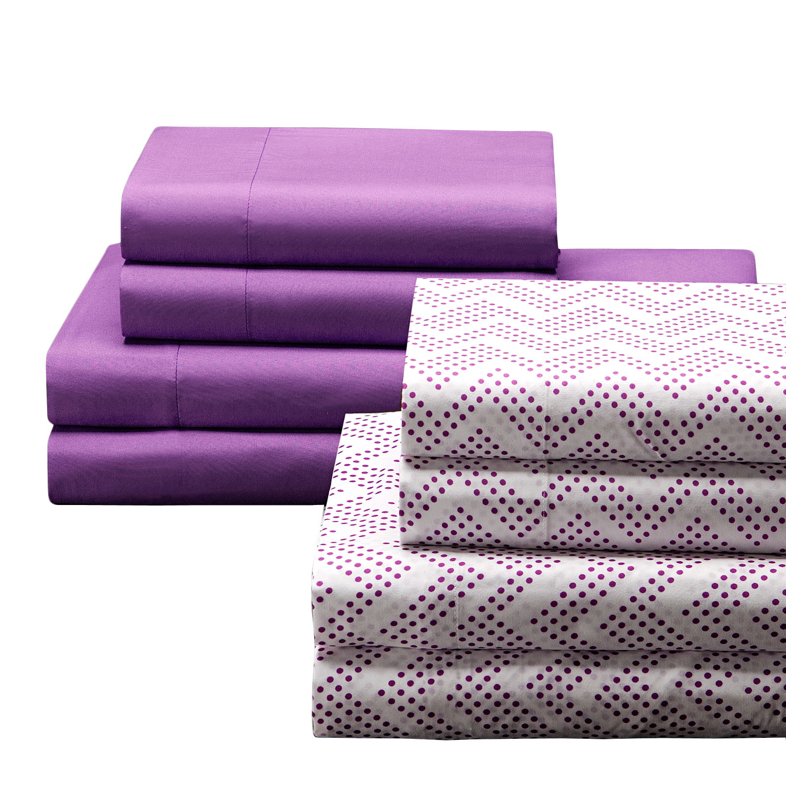 Essential Home 2Pack Sheet Set Chevron & Solid Home Bed & Bath