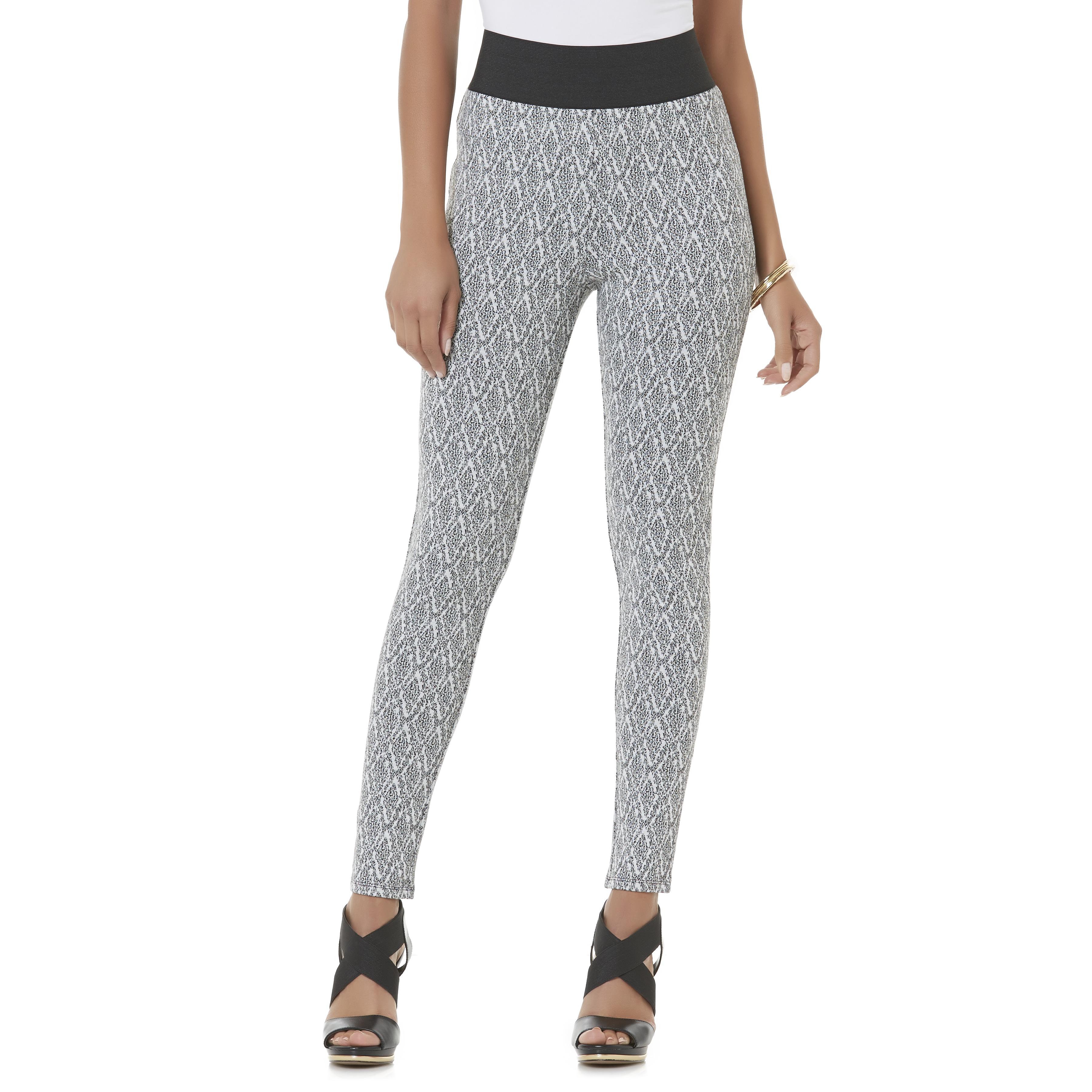 jacquard ruched leggings