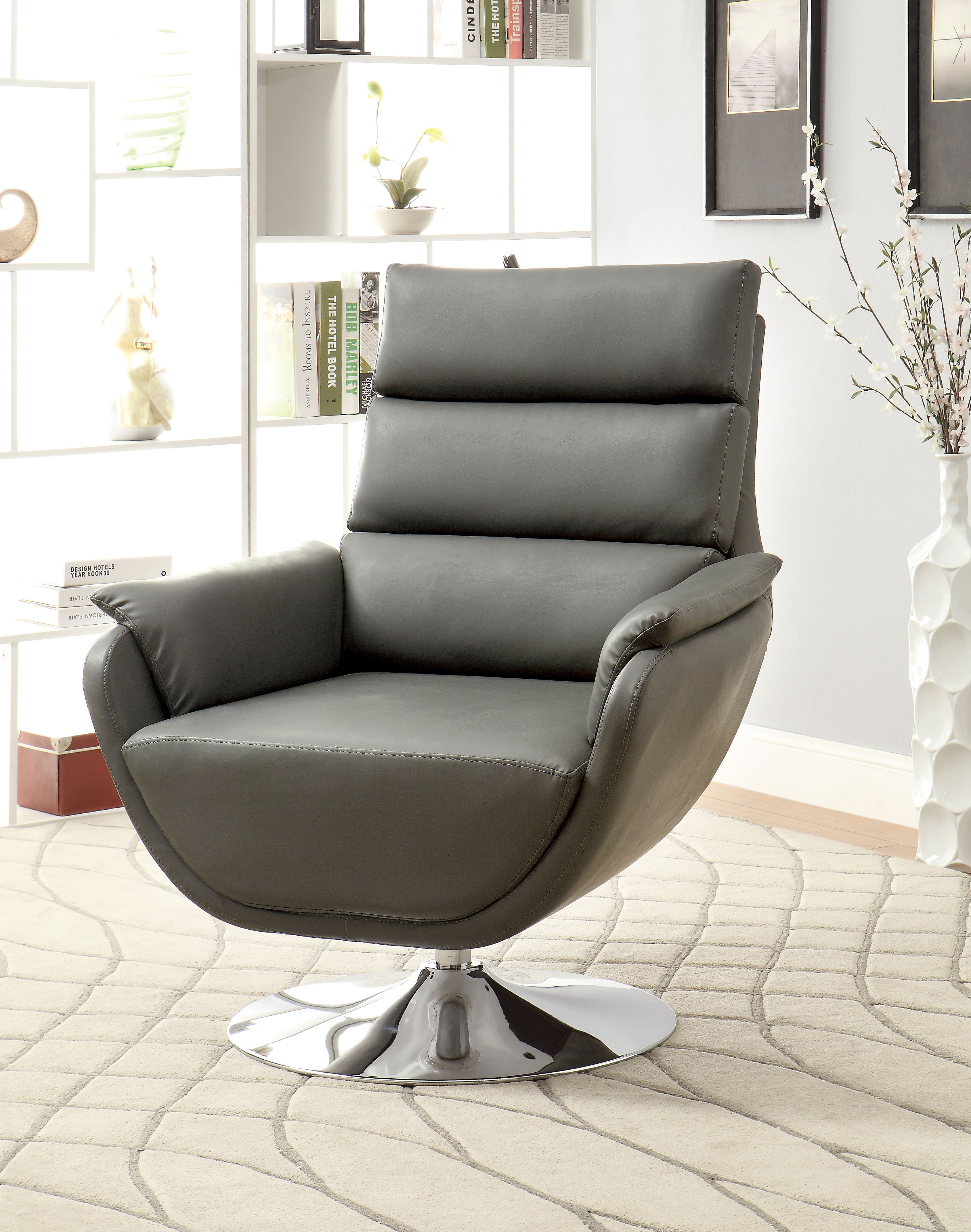 Furniture of America Contemporary Nina Swivel Accent Chair