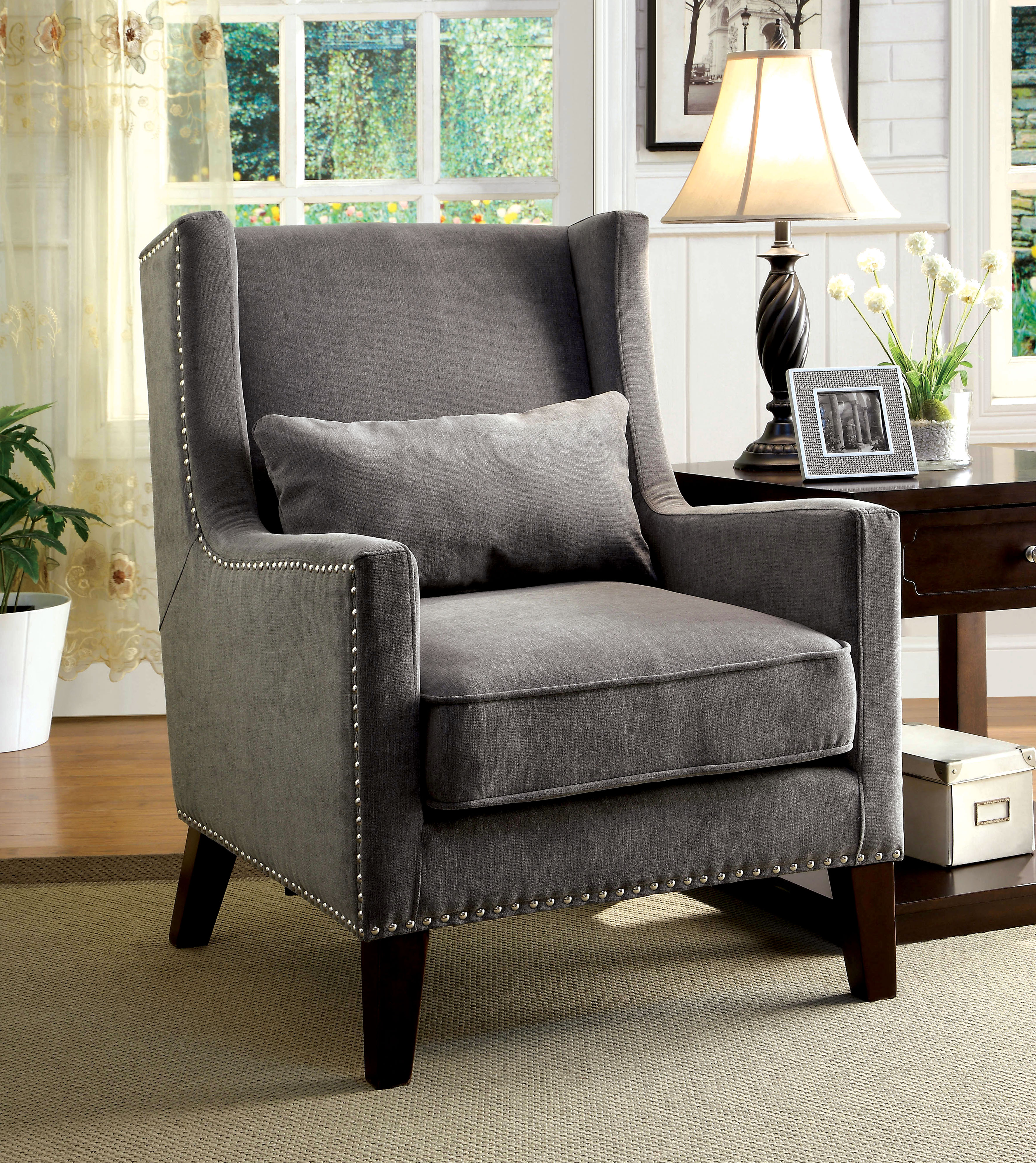 Furniture Of America Relia High Wingback Accent Chair Shop Your Way