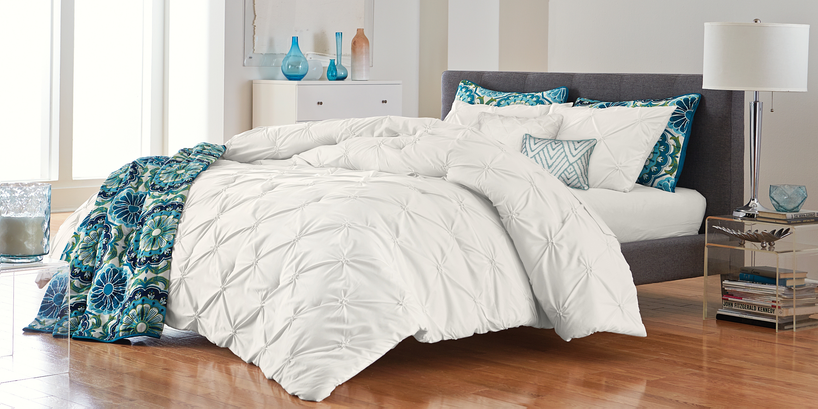 Colormate Solid Pintuck Comforter Set White Shop Your Way Online