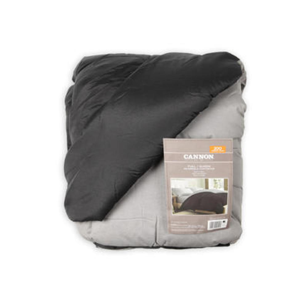 Cannon Solid Reversible Comforter - Black/Silver