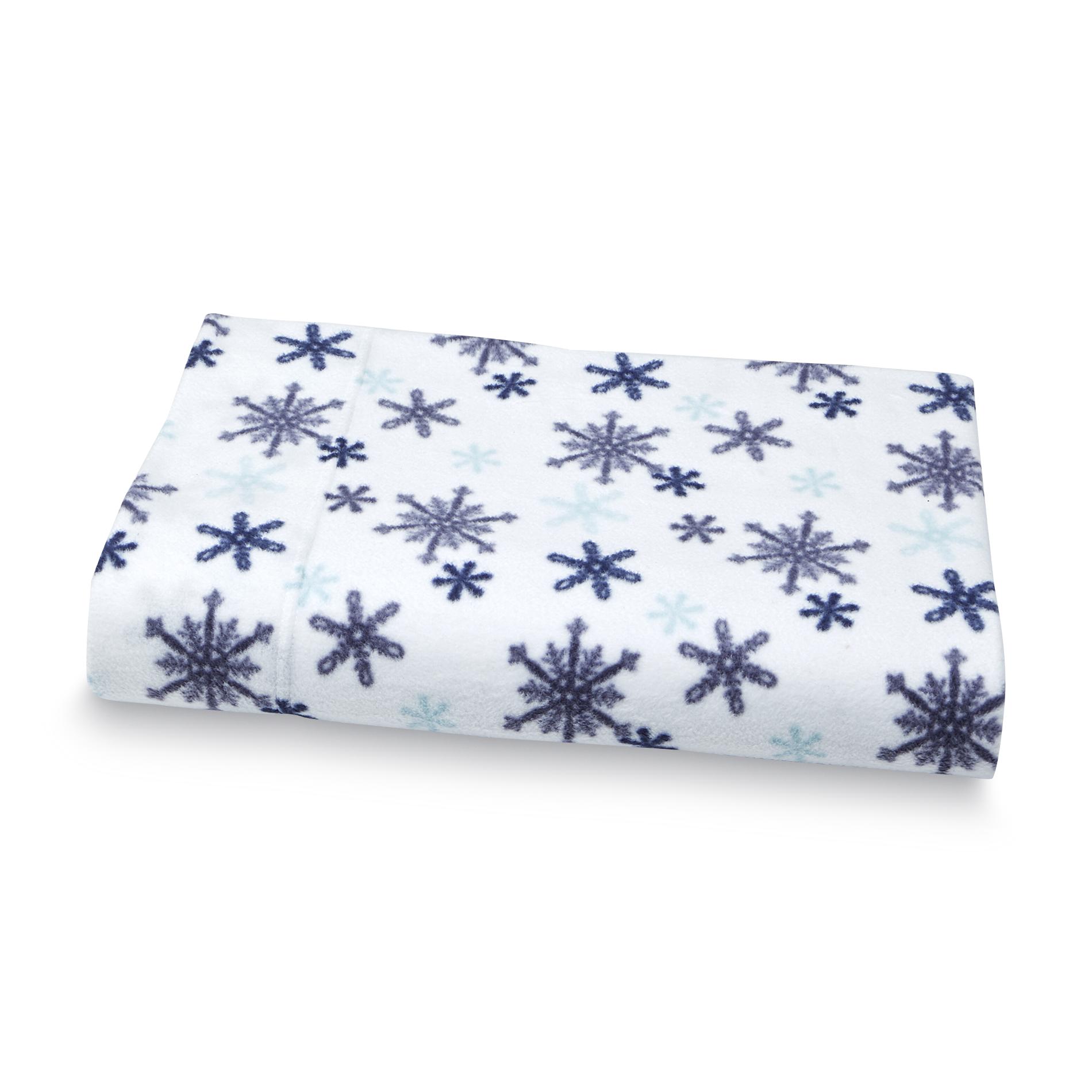 Fleece Sheet Set - Snowflake