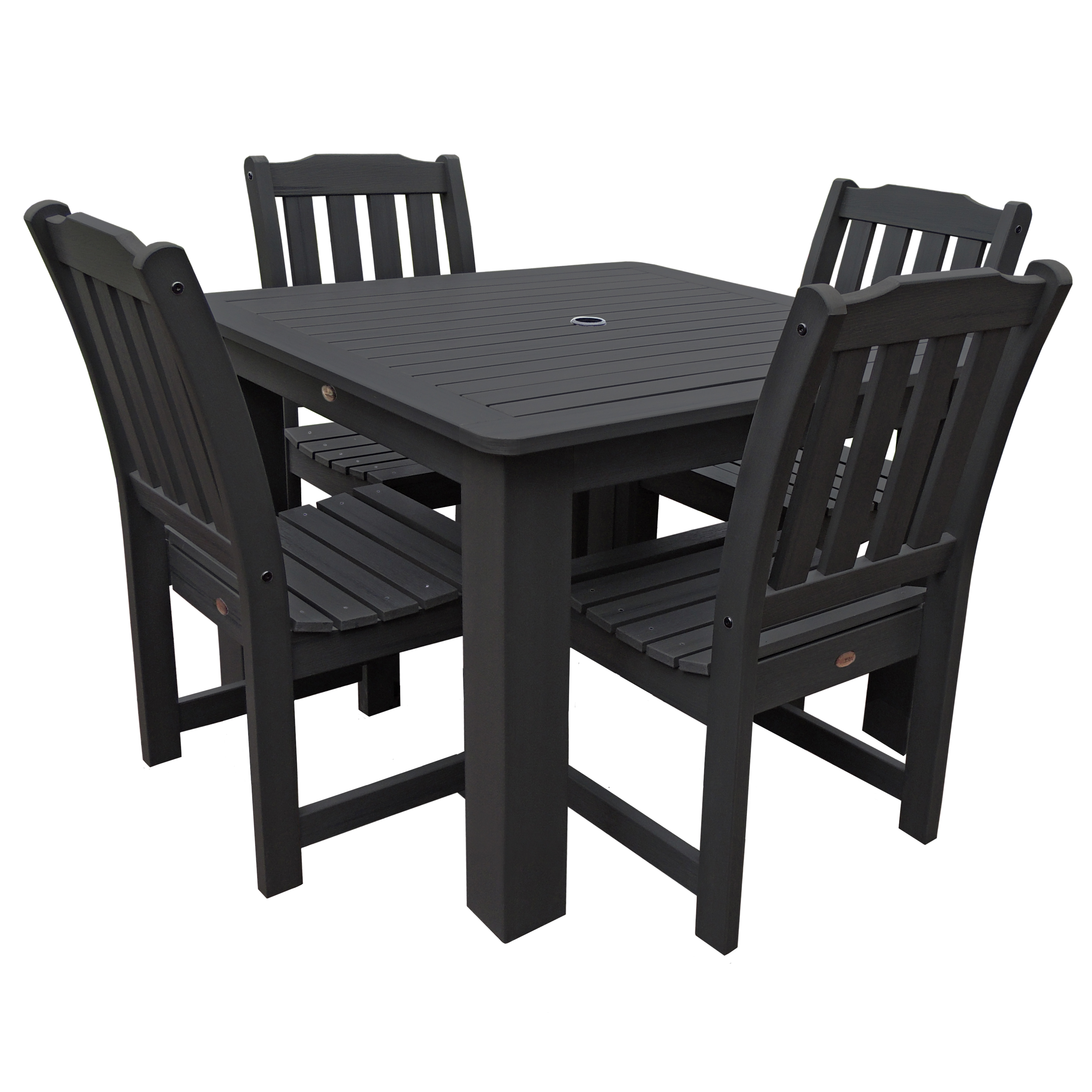Commercial Grade Lehigh 5pc Square Synthetic Wood Outdoor Dining Set