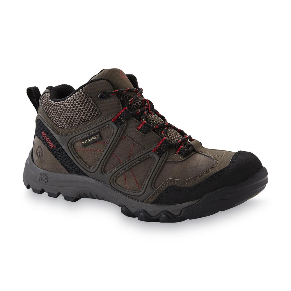 Men's Terrain Hiker Tan/Red Waterproof Low-Cut Hiking Boot Medium and Wide Width