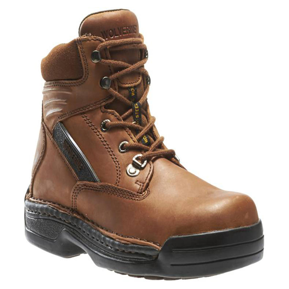 Men's DuraShocks Brown Steel Toe Work Boot
