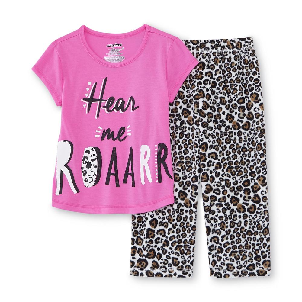 Girl's Pajama Top & Pants - Leopard Print