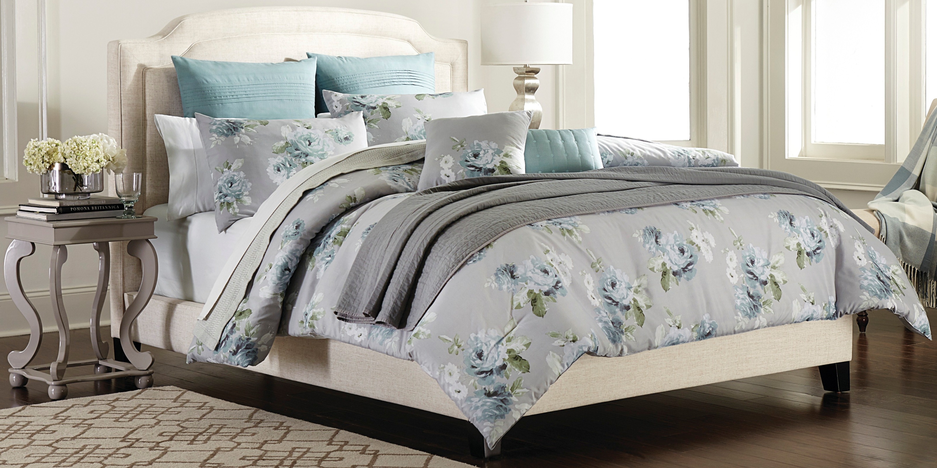 Cannon 7 piece forter Set – Grey Floral Home Bed & Bath