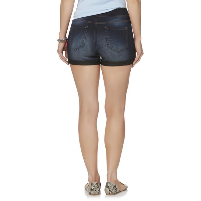 Women's Elastic Waist Jean Shorts