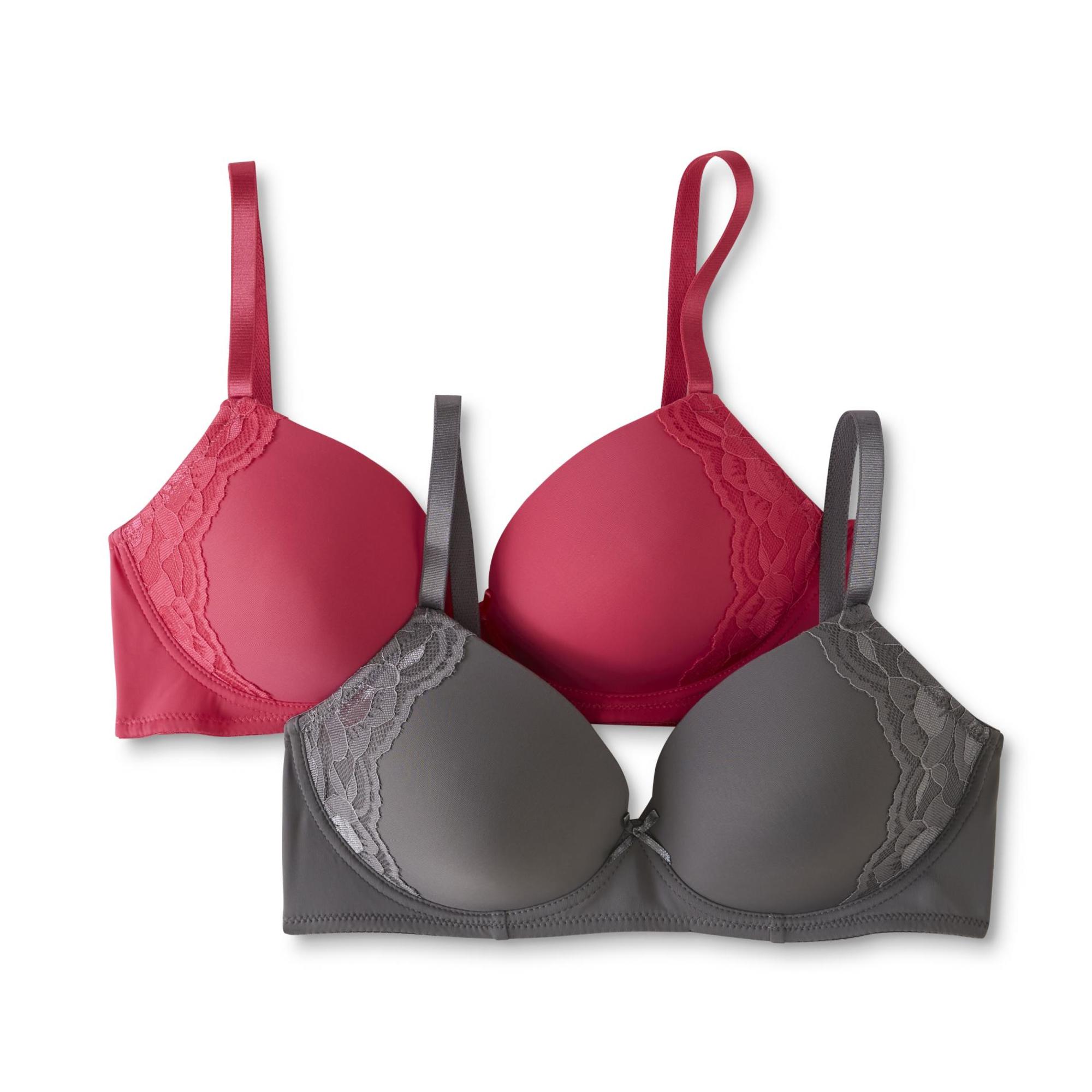 Simply Styled Women's 2-Pack Lace Wire-Free Bras - Sears