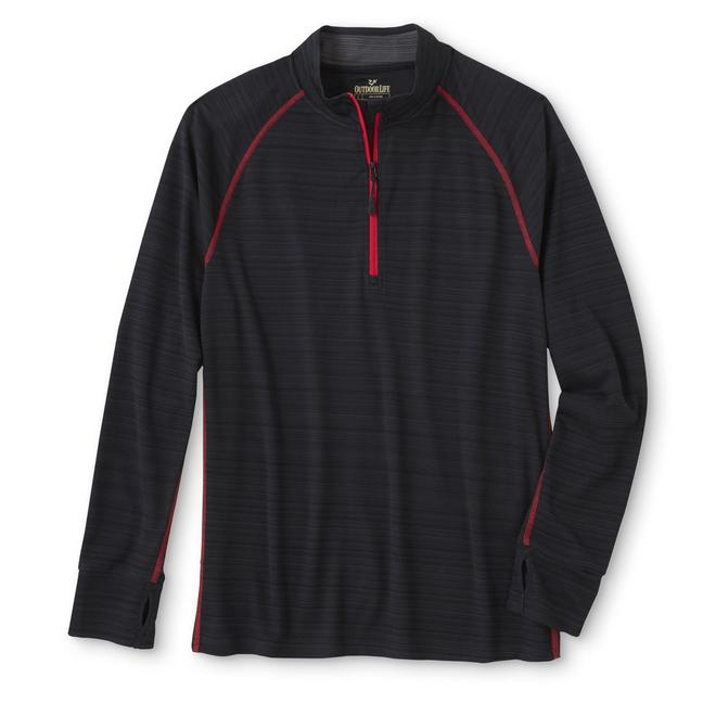 Outdoor Life Men's QuarterZip Athletic Shirt Colorblock
