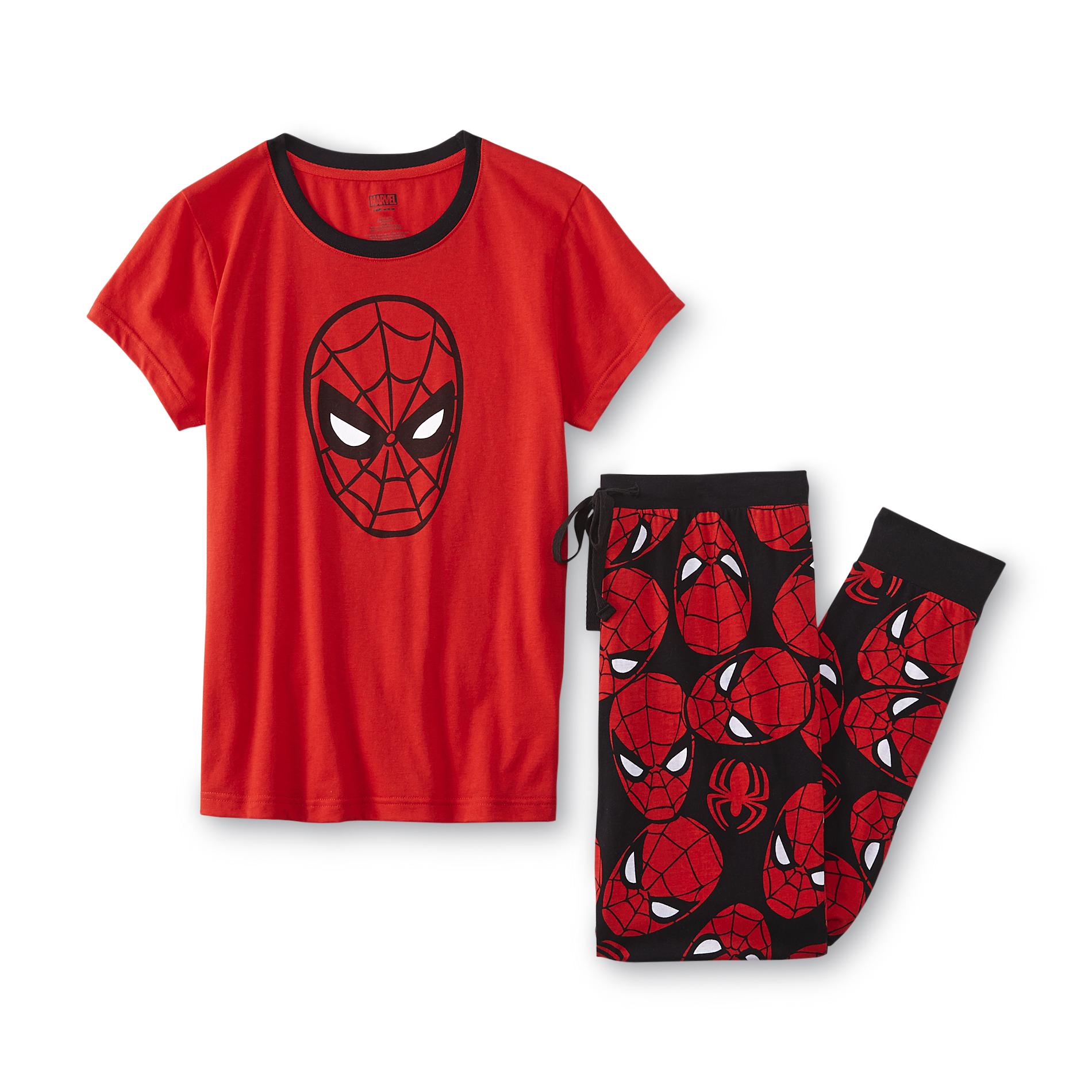 Marvel SpiderMan Women's Pajama Shirt & Pants Clothing
