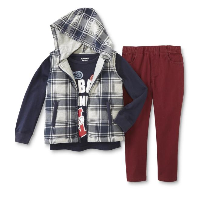 WonderKids Toddler & Infant Boys' TShirt, Vest & Pants Rebels Only