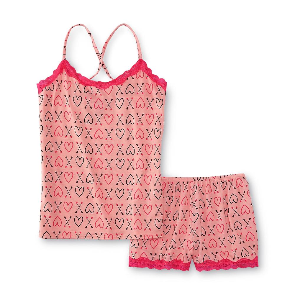 Women's Pajama Top & Shorts - Hearts & Arrows