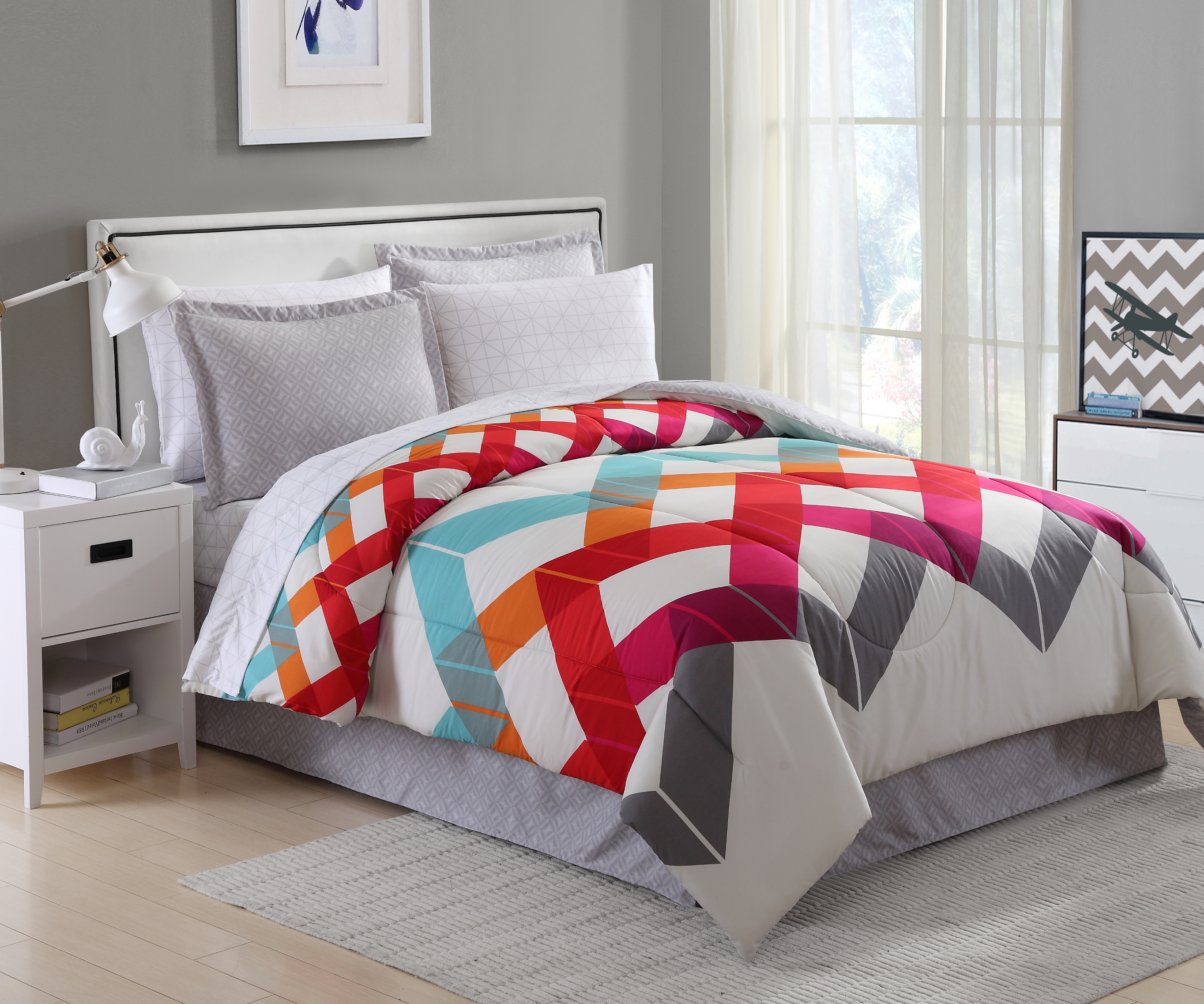 Essential Home 8 Piece plete Bed Set Broken Chevron Home