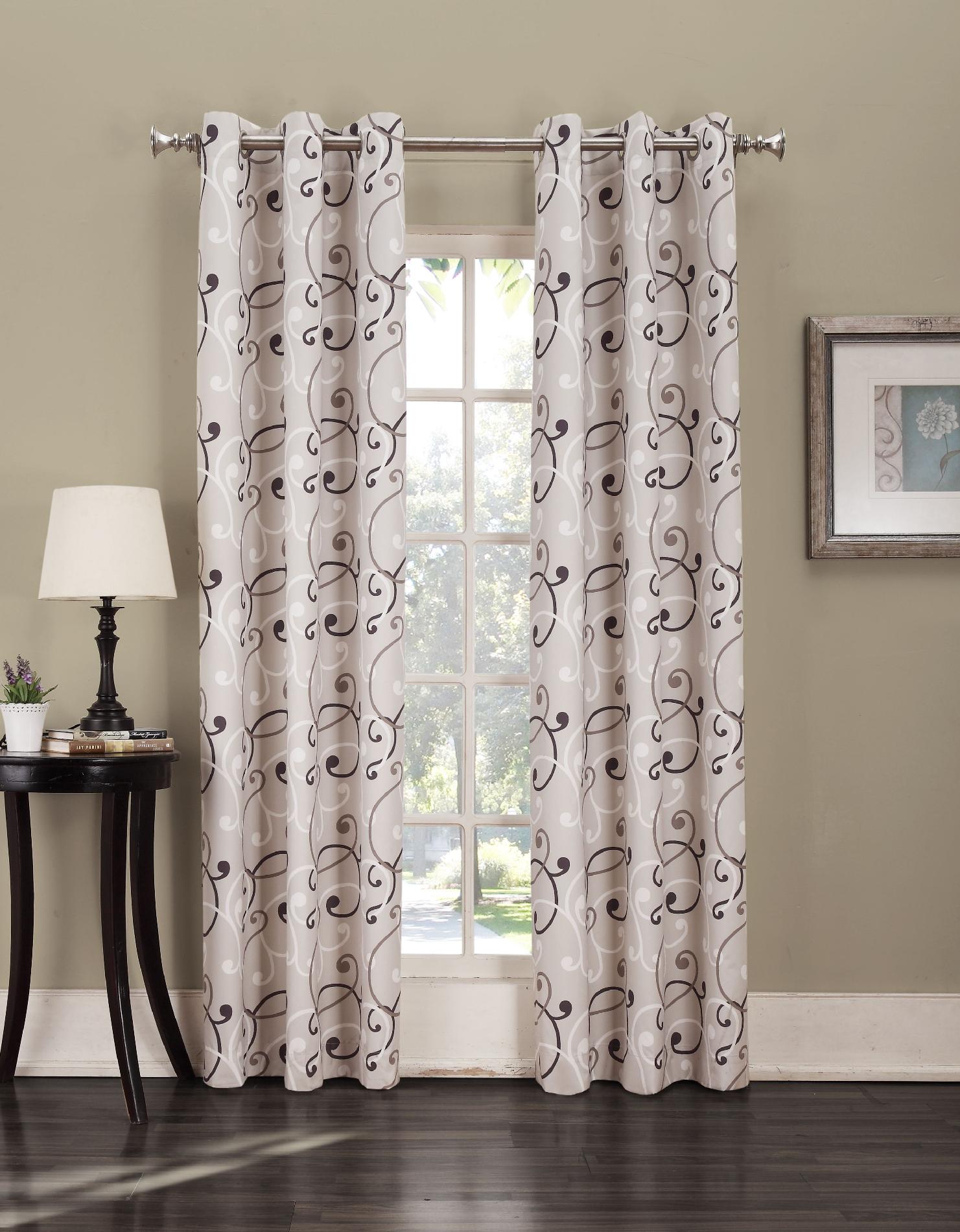 Thermal Lined Energy Efficient Grommet Window Panel Summit Print