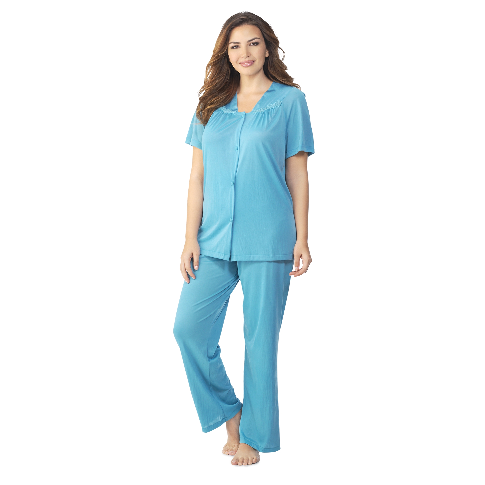 Vanity Fair Women's Coloratura Sleepwear Short Sleeve Pajama Set 90107
