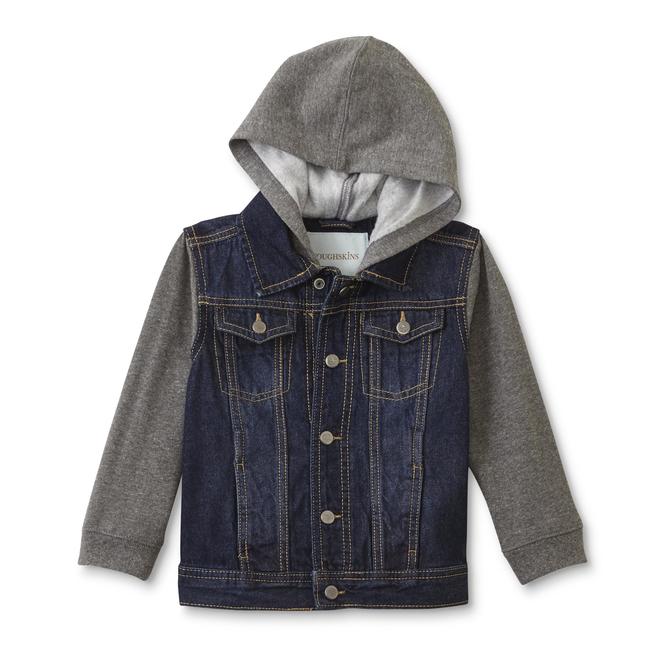 Baby boy jean jacket with hood clearance
