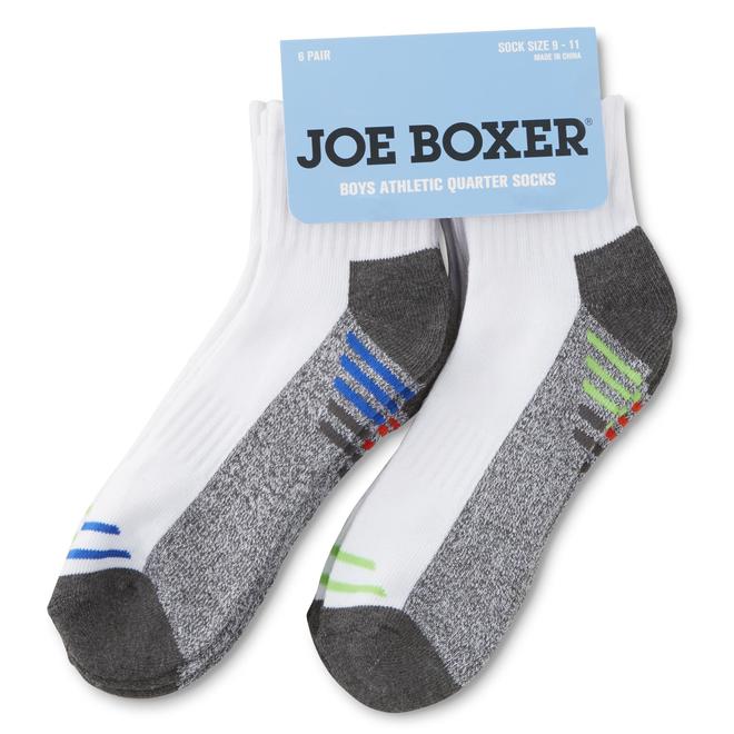 Joe Boxer Boys' 6Pairs Athletic QuarterHeight Socks Colorblock