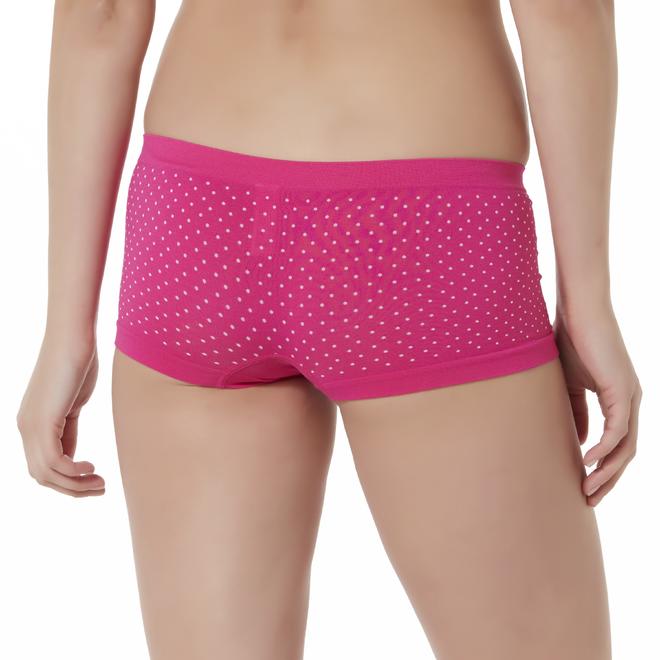 Women's 3Pack Seamless Boy Short Panties Solid & Polka Dot Sears