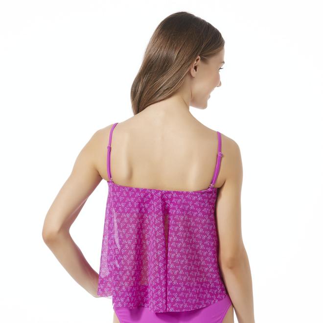 US Polo Assn. Junior's Mesh Tankini Top Geometric Sears