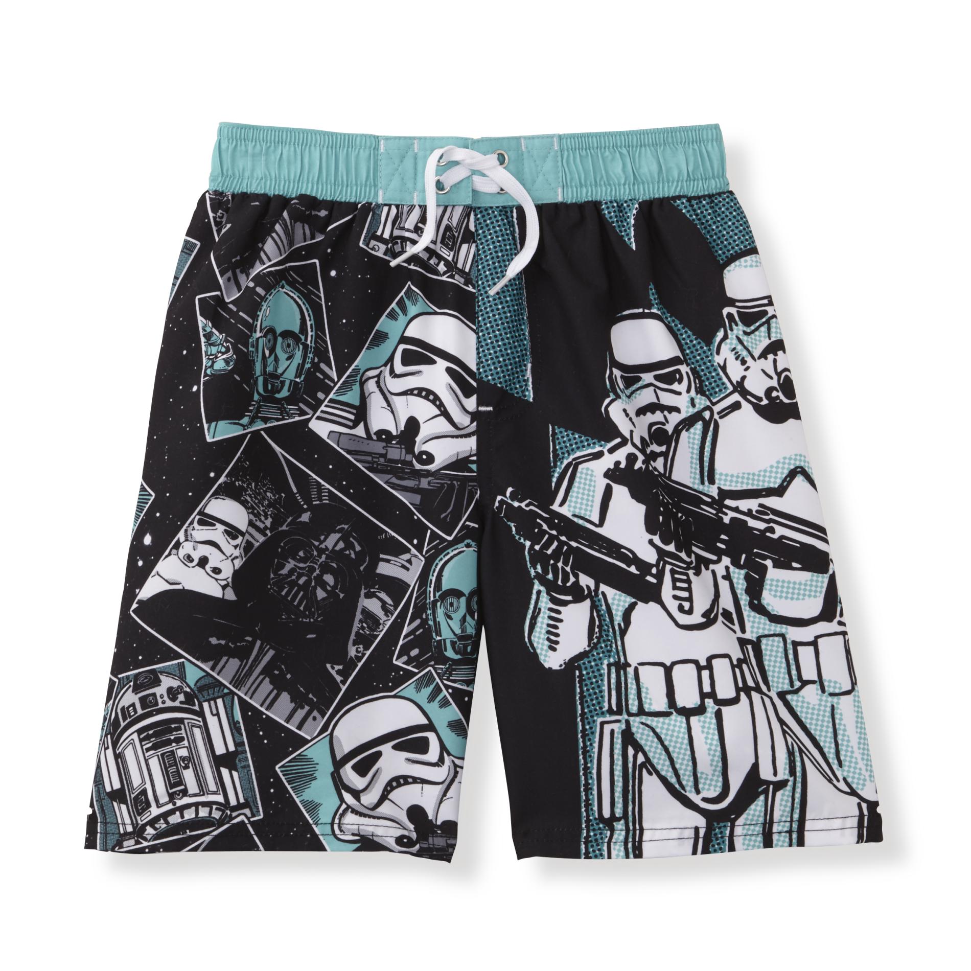 Disney Boy's Boardshort Swim Trunks - Stormtroopers - Sears
