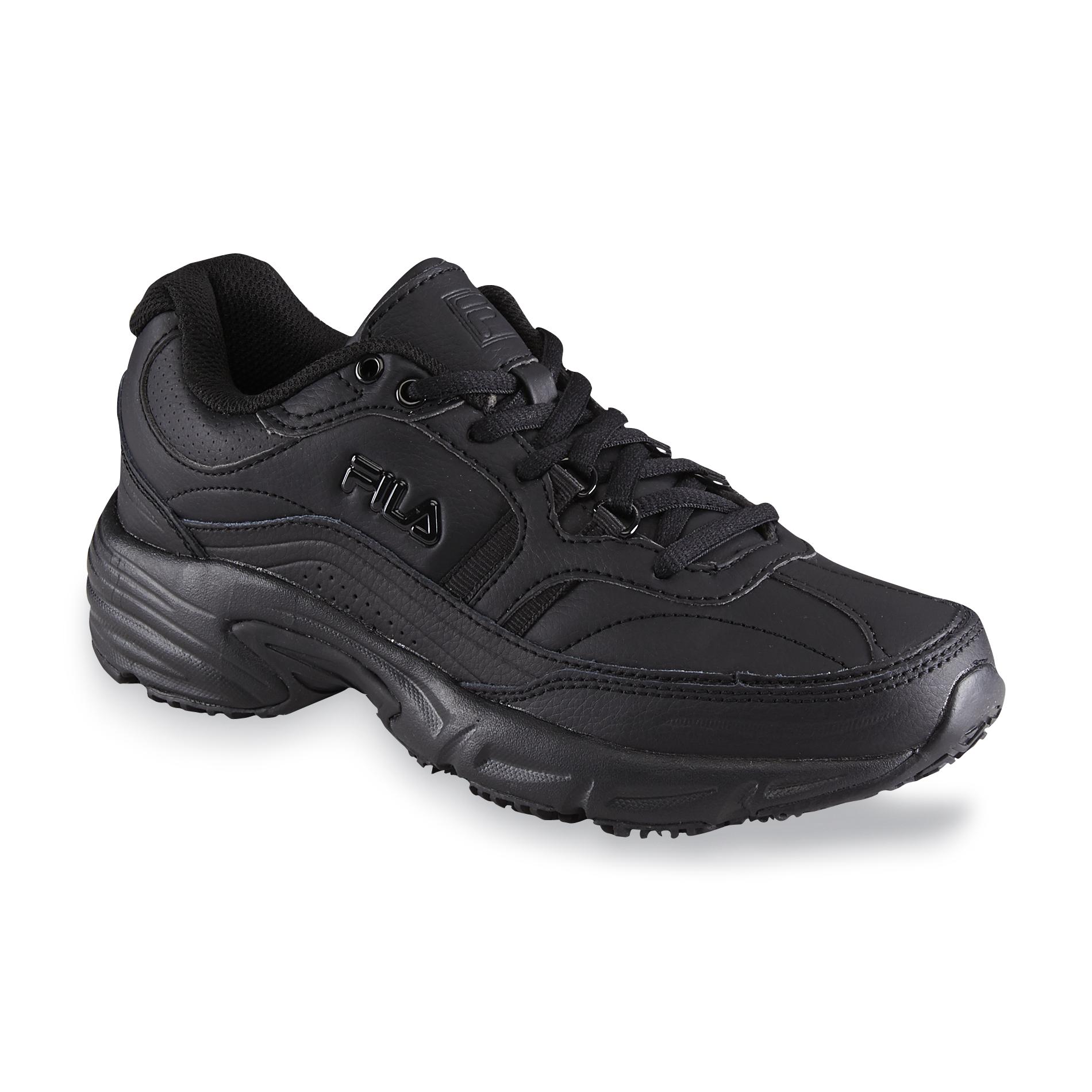 Fila Women's Memory Workshift Black Memory Foam Work Shoe - Wide Width Available